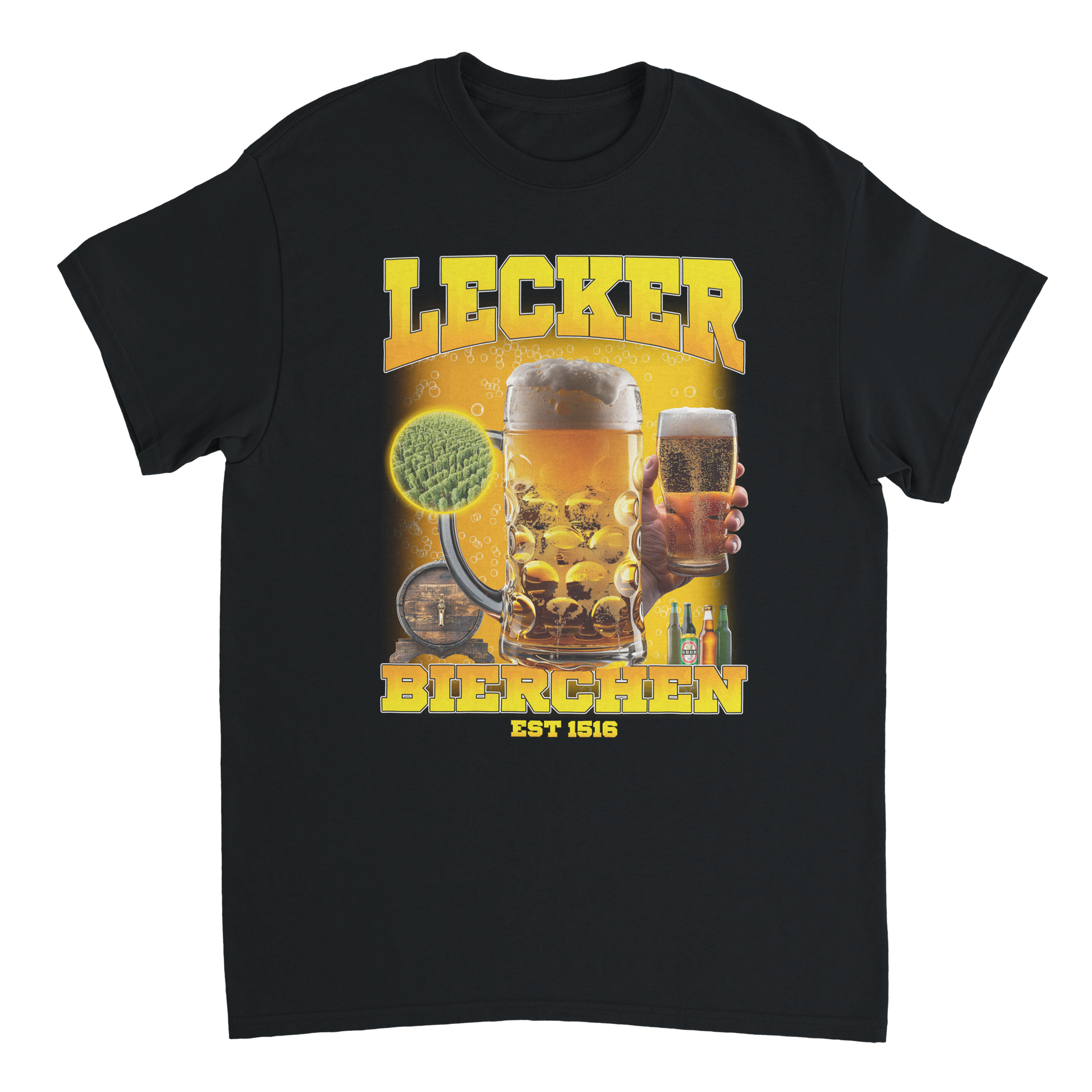 T-Shirt mit der Aufschrift Lecker Bierchen