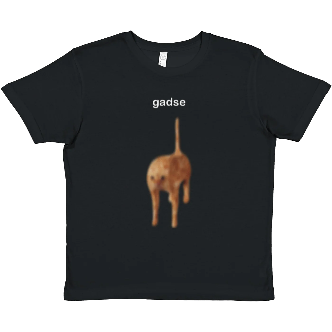 gadse Baby Tee mit einer abgebildeten unscharfen katze