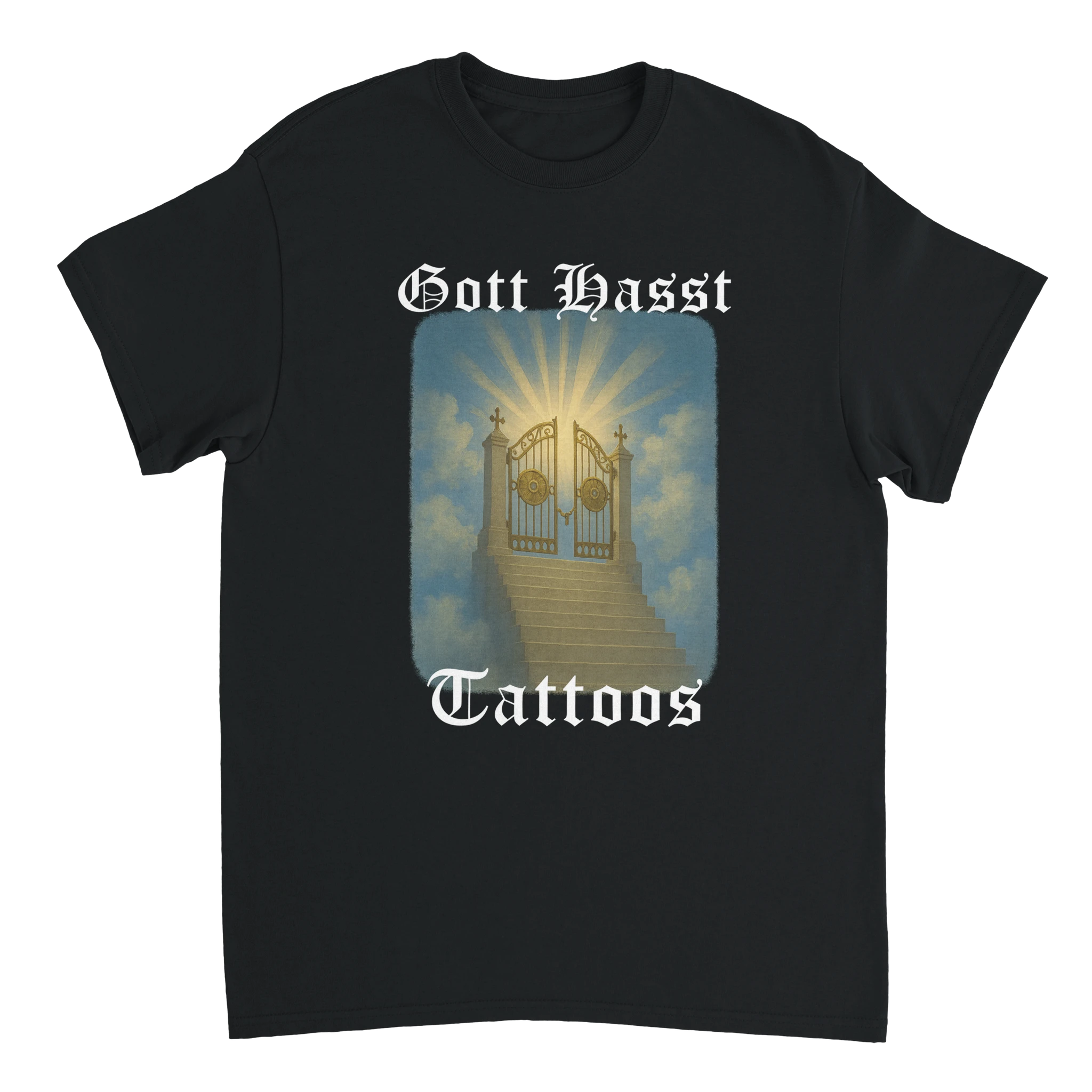 T-Shirt mit der Aufschrift Gott hasst Tattoos
