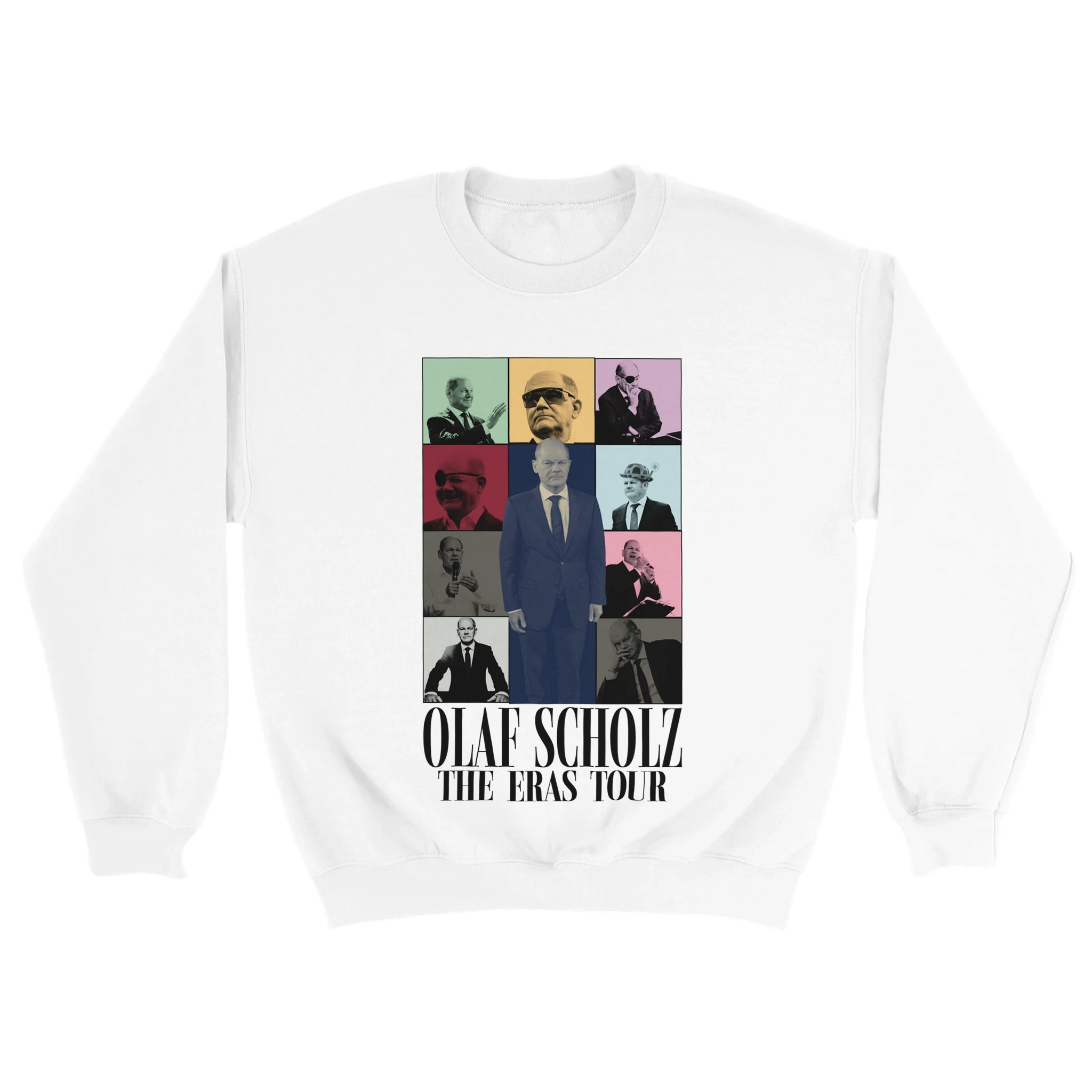 weißer Olaf Scholz the Eras Tour Merch Sweater