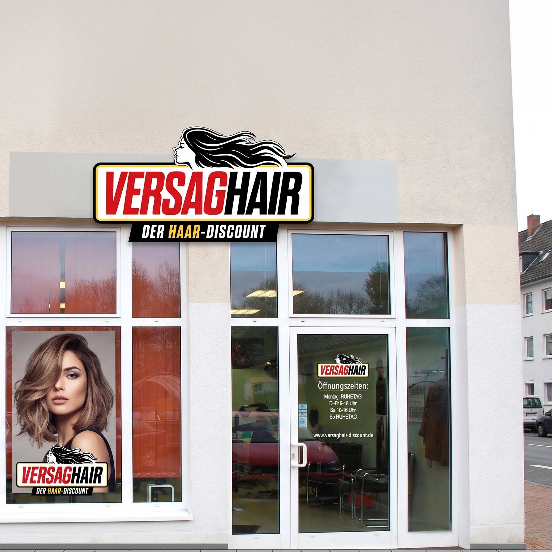 VERSAGHAIR Member Beidseitiger Logo Druck T-Shirt