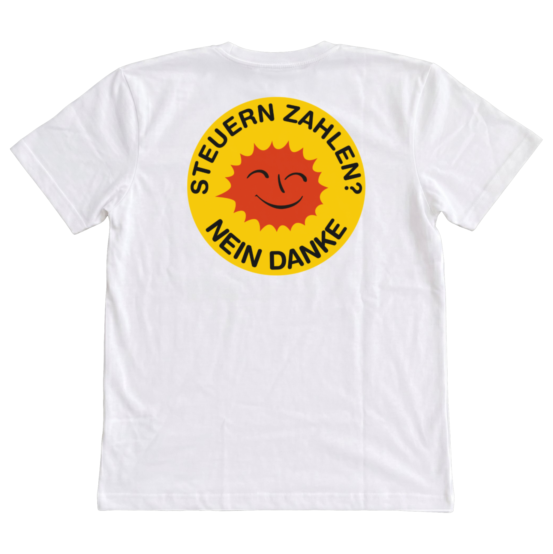 Steuern zahlen? Nein danke Beidseitiger Logo Druck T-Shirt