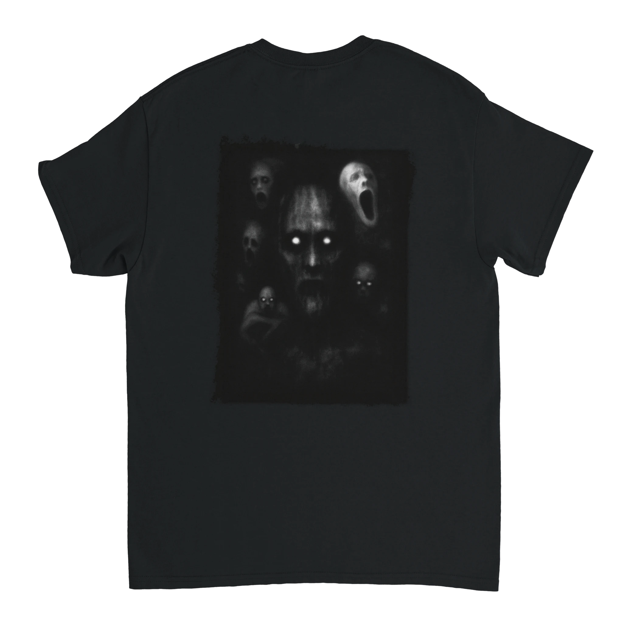 Backprint mit gruseligen Gestalten