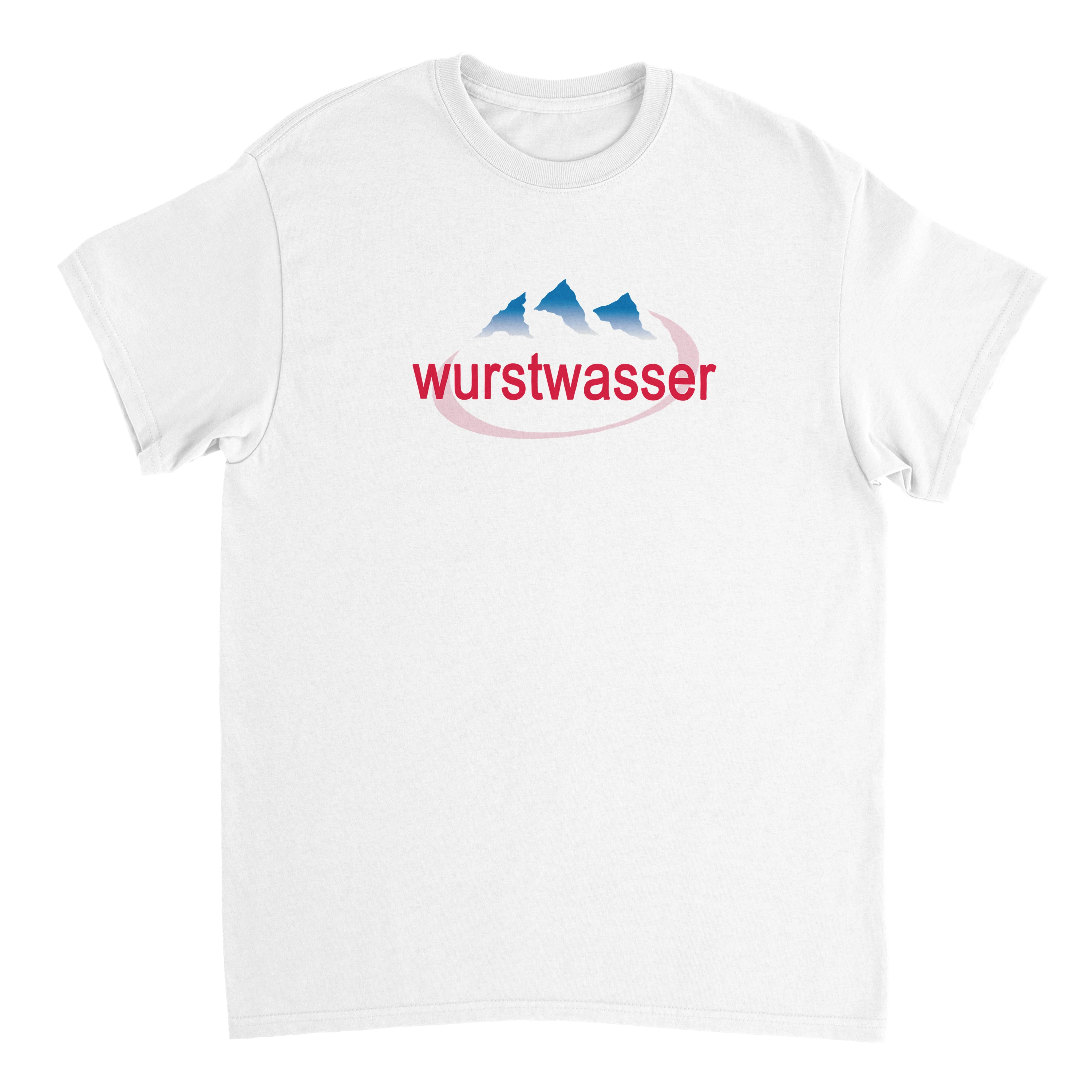 weißes T-Shirt mit der Aufschrift Wurstwasser