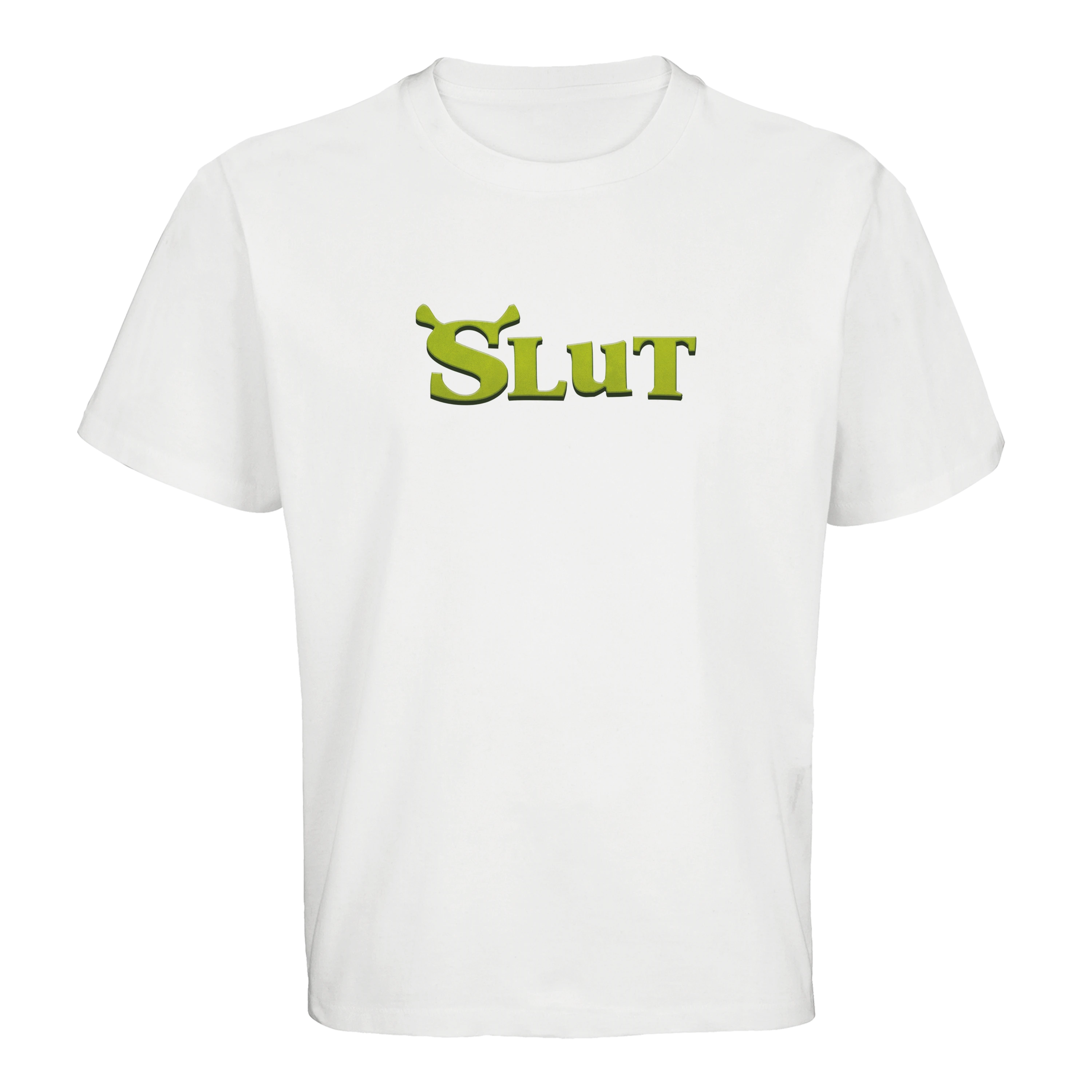 Produktbild von weißem Oversized T-Shirt mit der Aufschrift Psychose