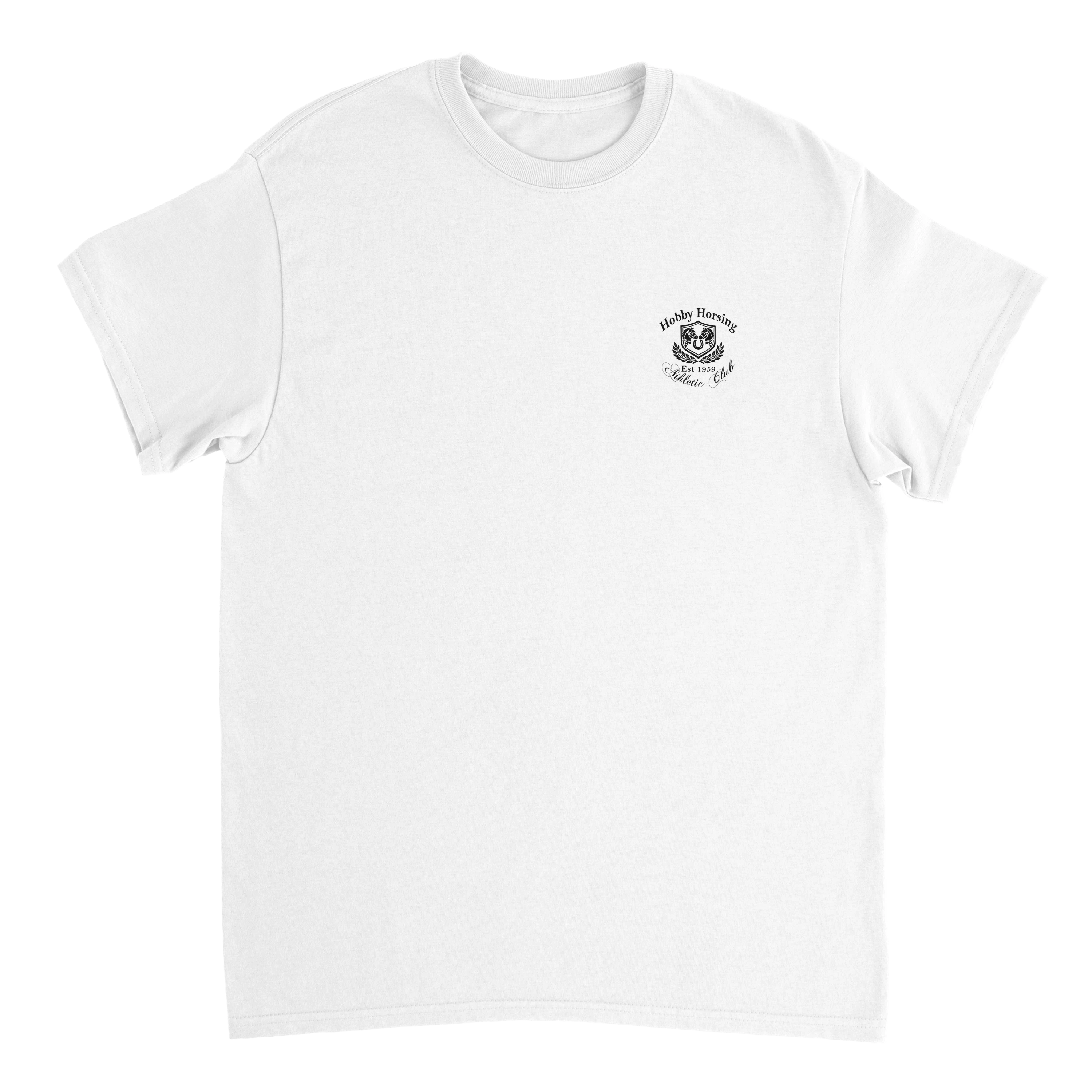 Hobby Horsing Athletic Club Beidseitiger Logo Druck T-Shirt
