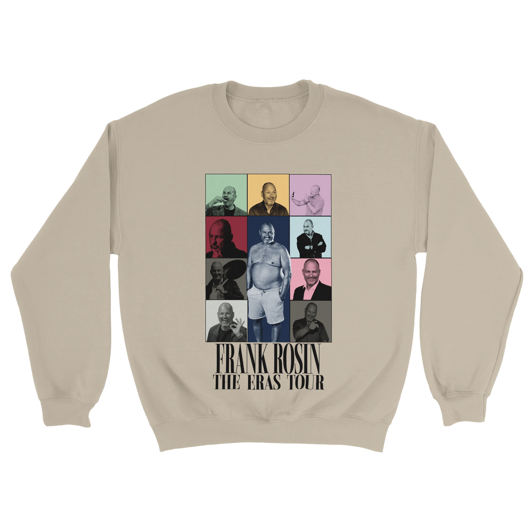 sandfarbener Sweater mit Frank Rosin The Eras tour Aufdruck