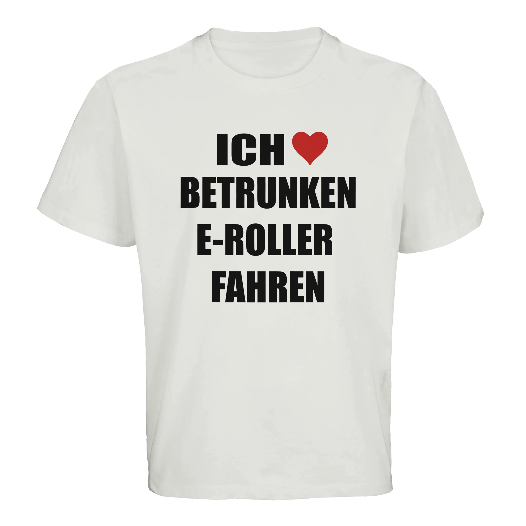 Ich liebe betrunken E-Roller fahren Meme Oversized T-Shirt in weiß