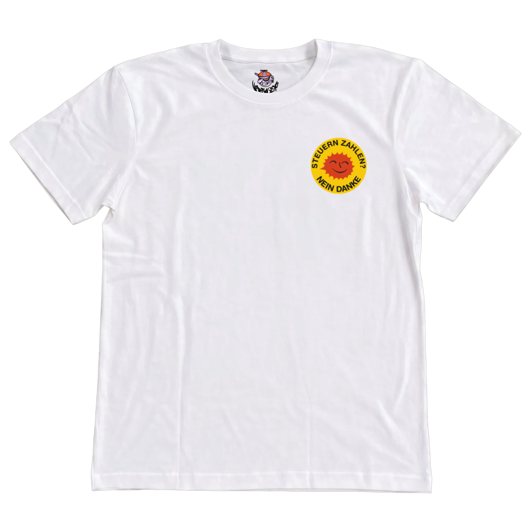Steuern zahlen? Nein danke Beidseitiger Logo Druck T-Shirt