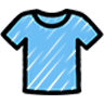 Blaues T-Shirt Icon