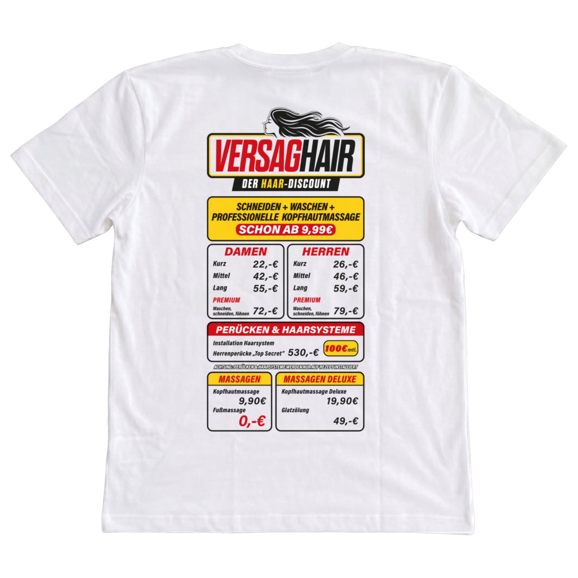 VERSAGHAIR Member Beidseitiger Logo Druck T-Shirt