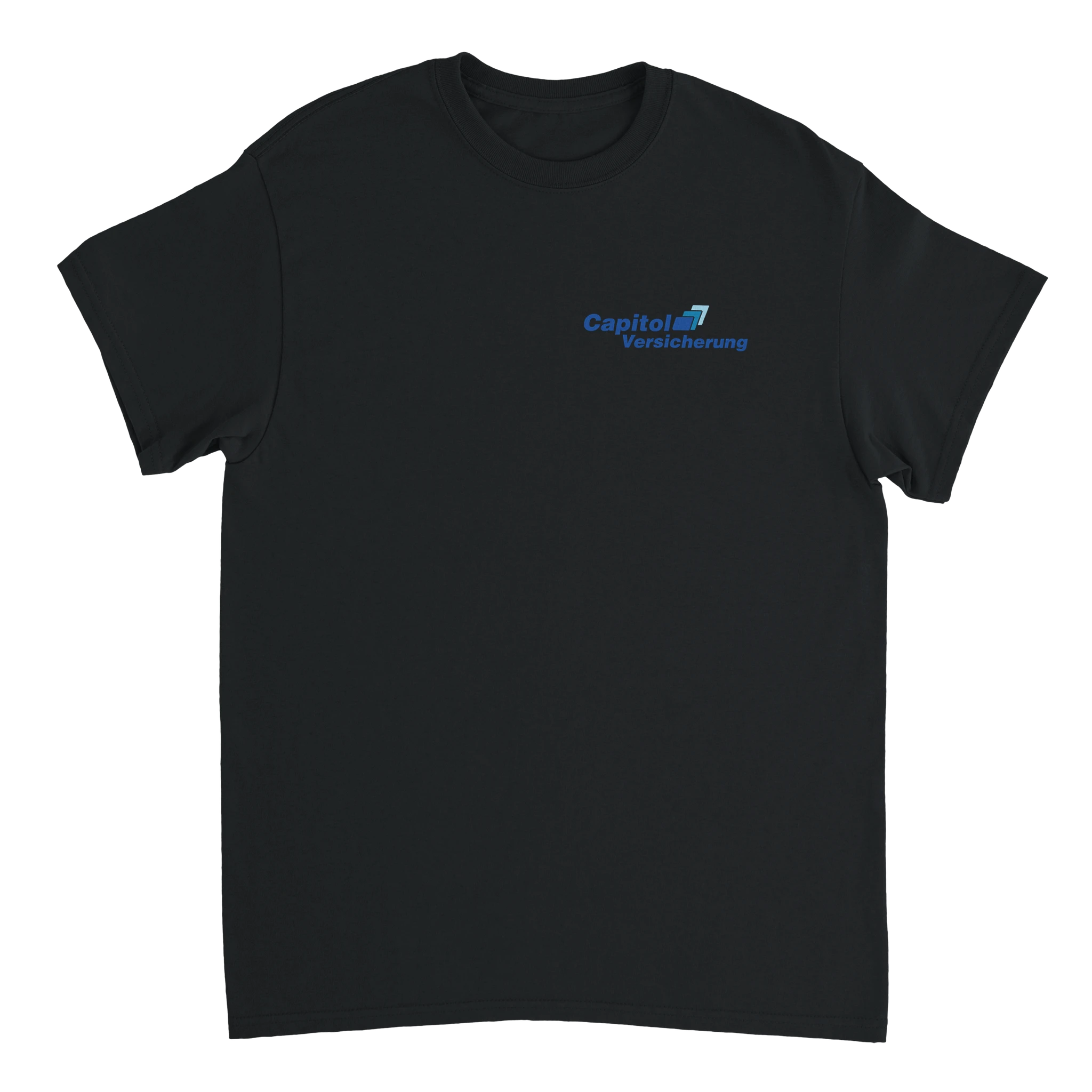 T-Shirt mit der Aufschrift Capitol Versicherung in weiß