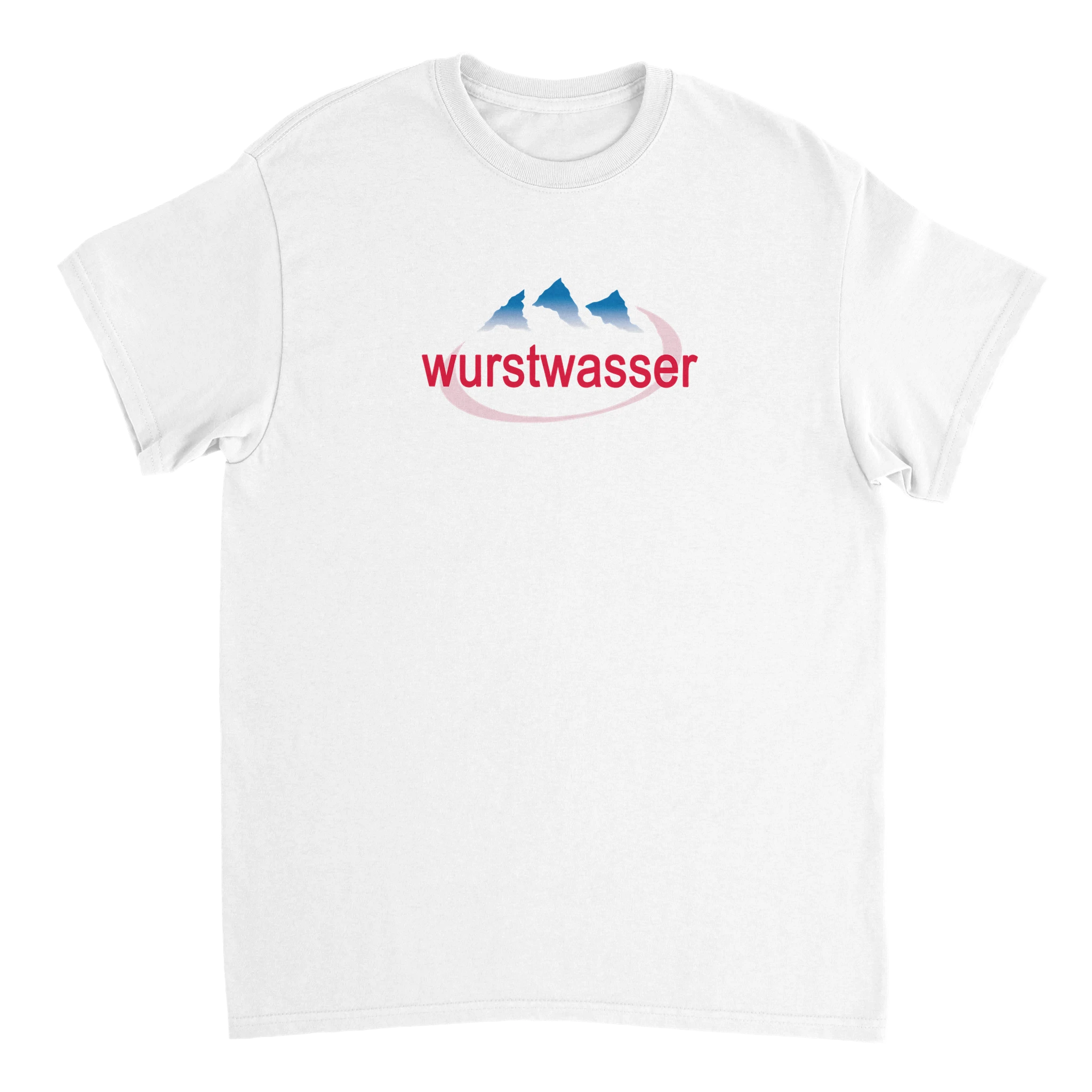 weißes wurstwasser evian t shirt