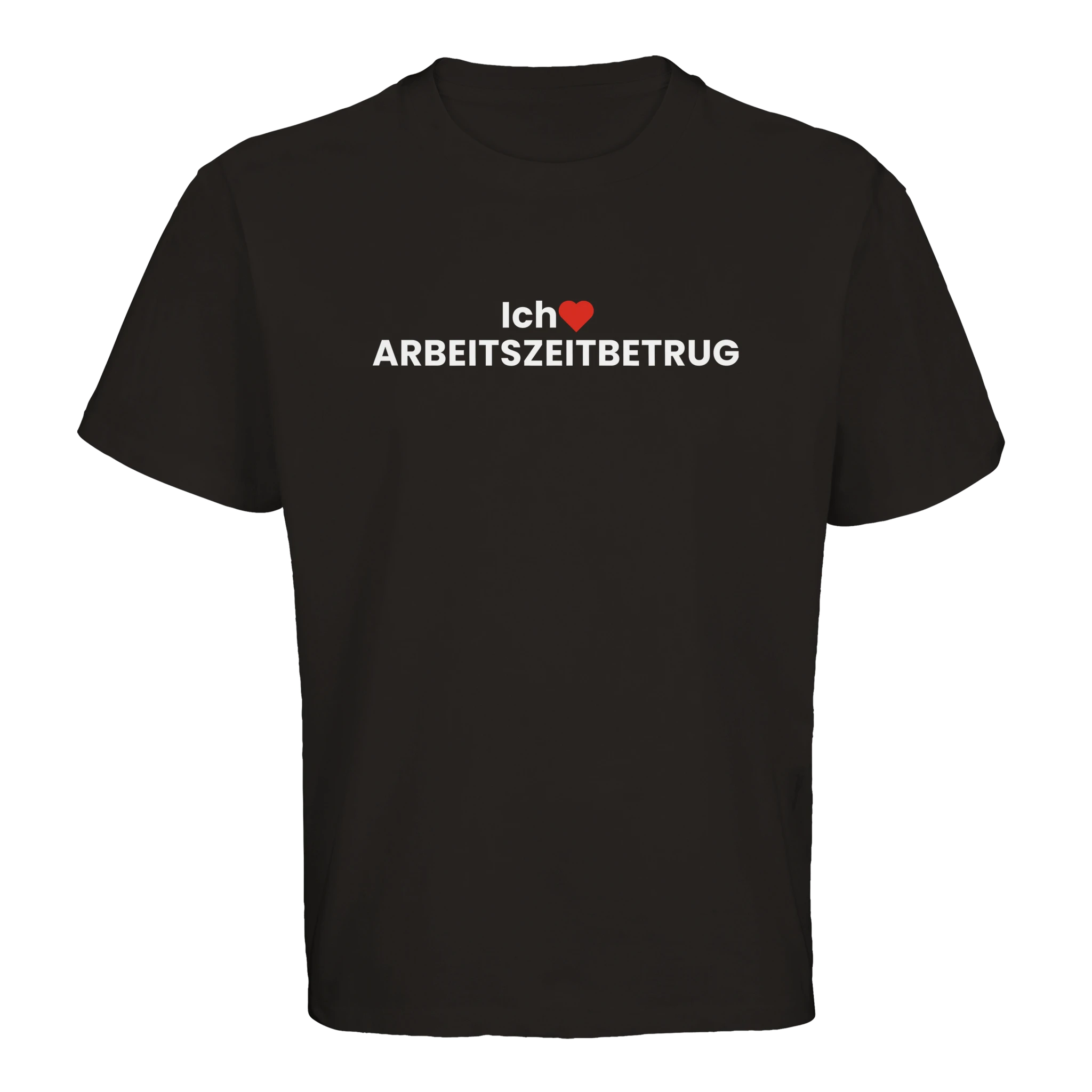 Ich liebe Arbeitszeitbetrug Oversized T-Shirt in schwarz