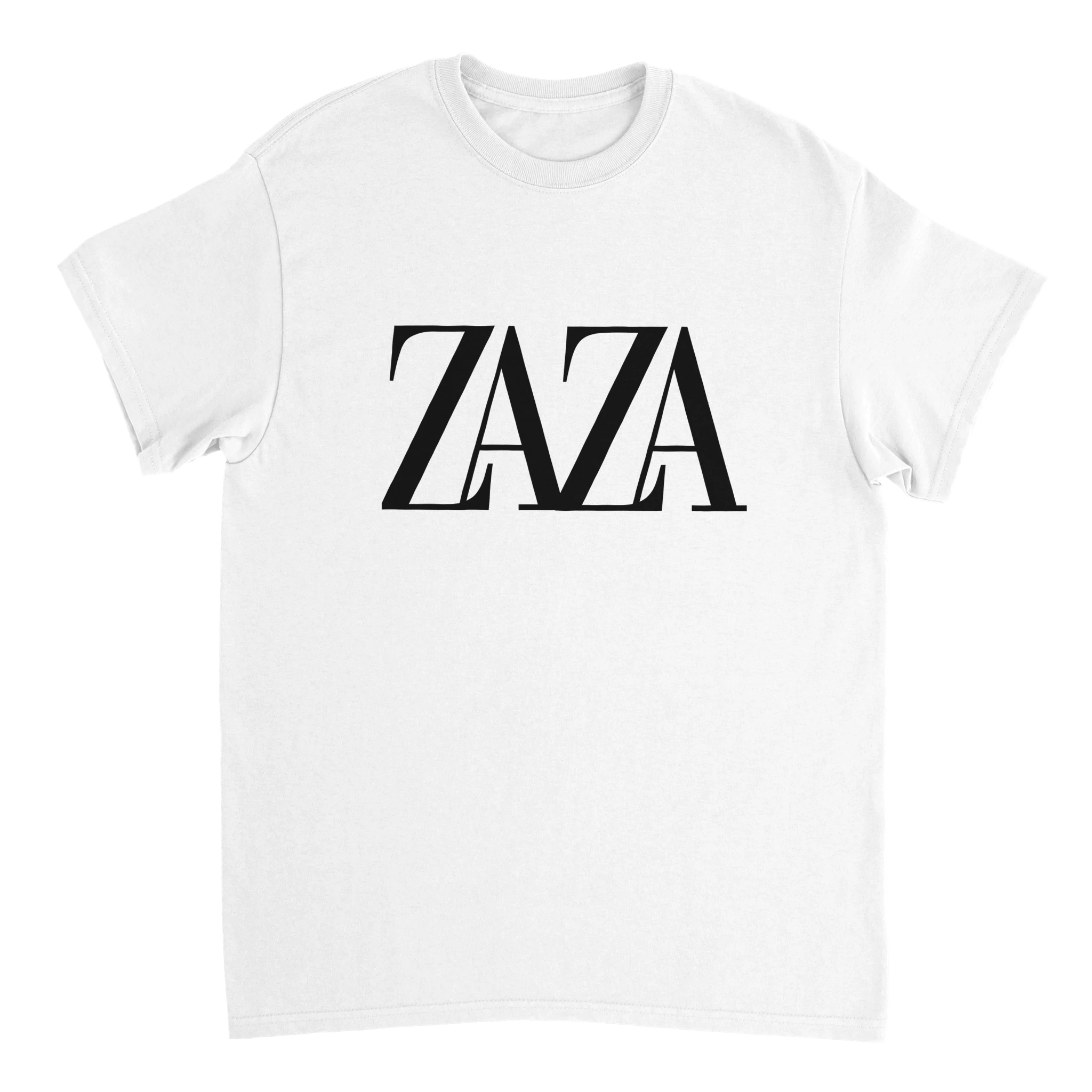 weißes Meme T-Shirt mit der Aufschrift ZAZA