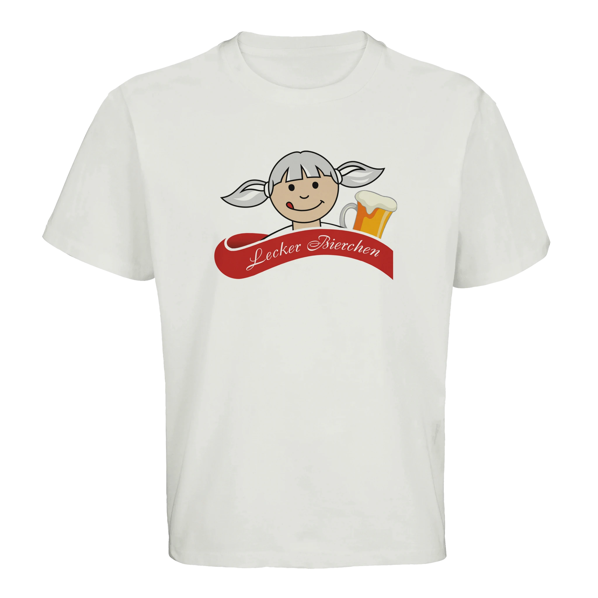 Lecker Bierchen Oversized T-Shirt in weiß