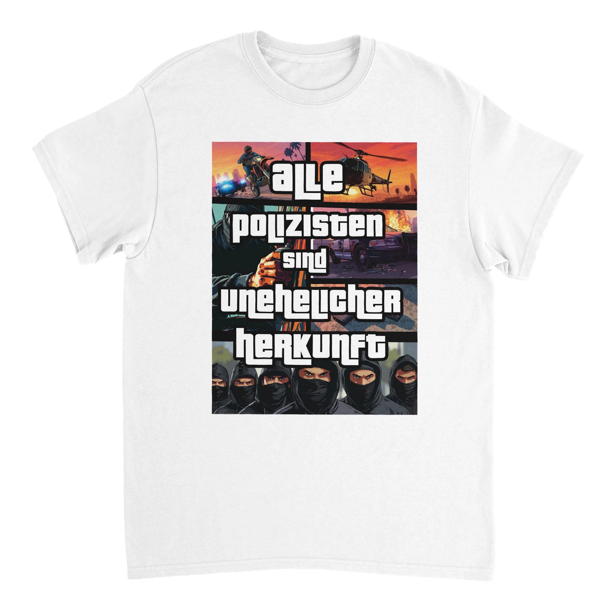 alle polizisten sind unehelicher herkunft T-Shirt in weiß im Style von GTA