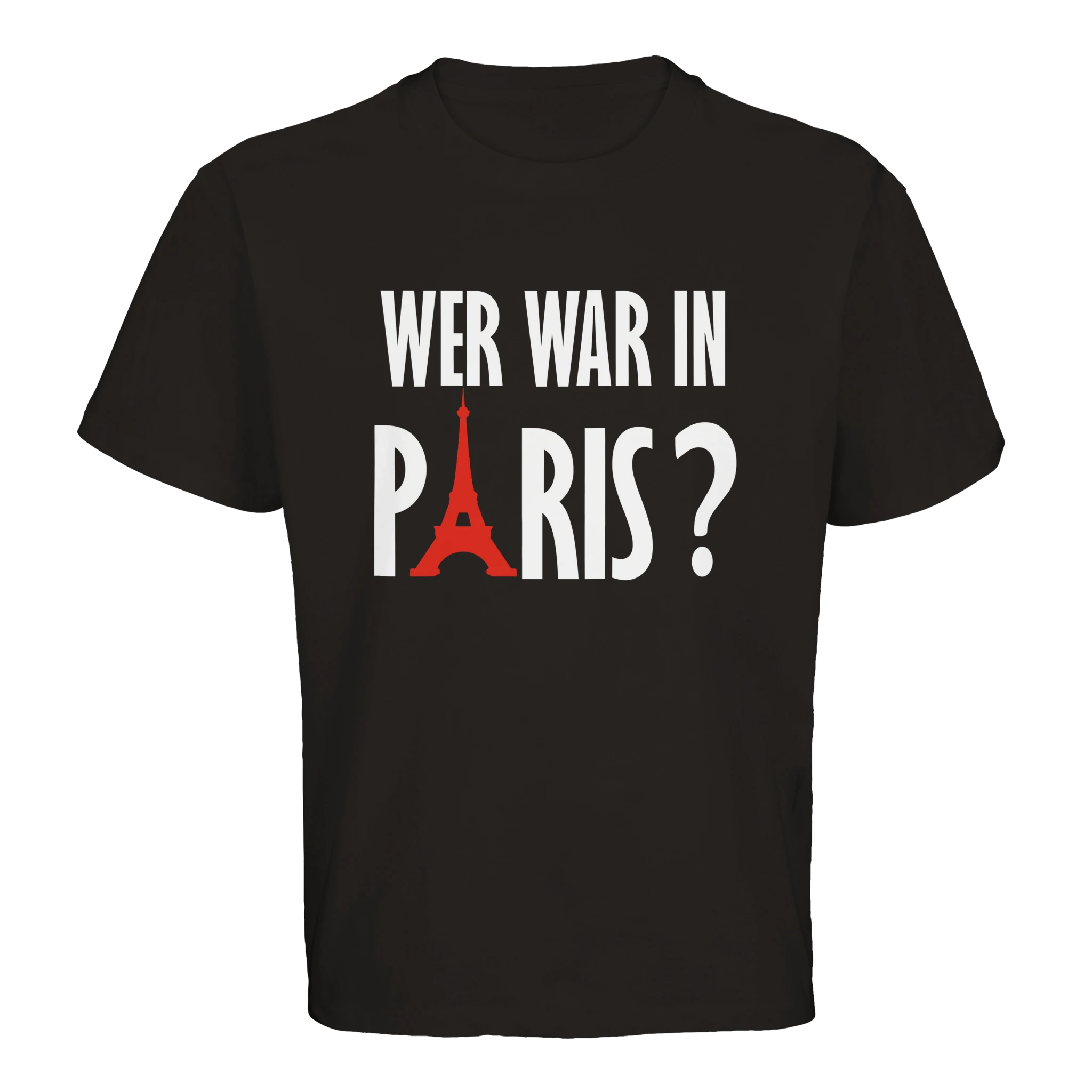 Wer war in Paris? Oversized T-Shirt in schwarz