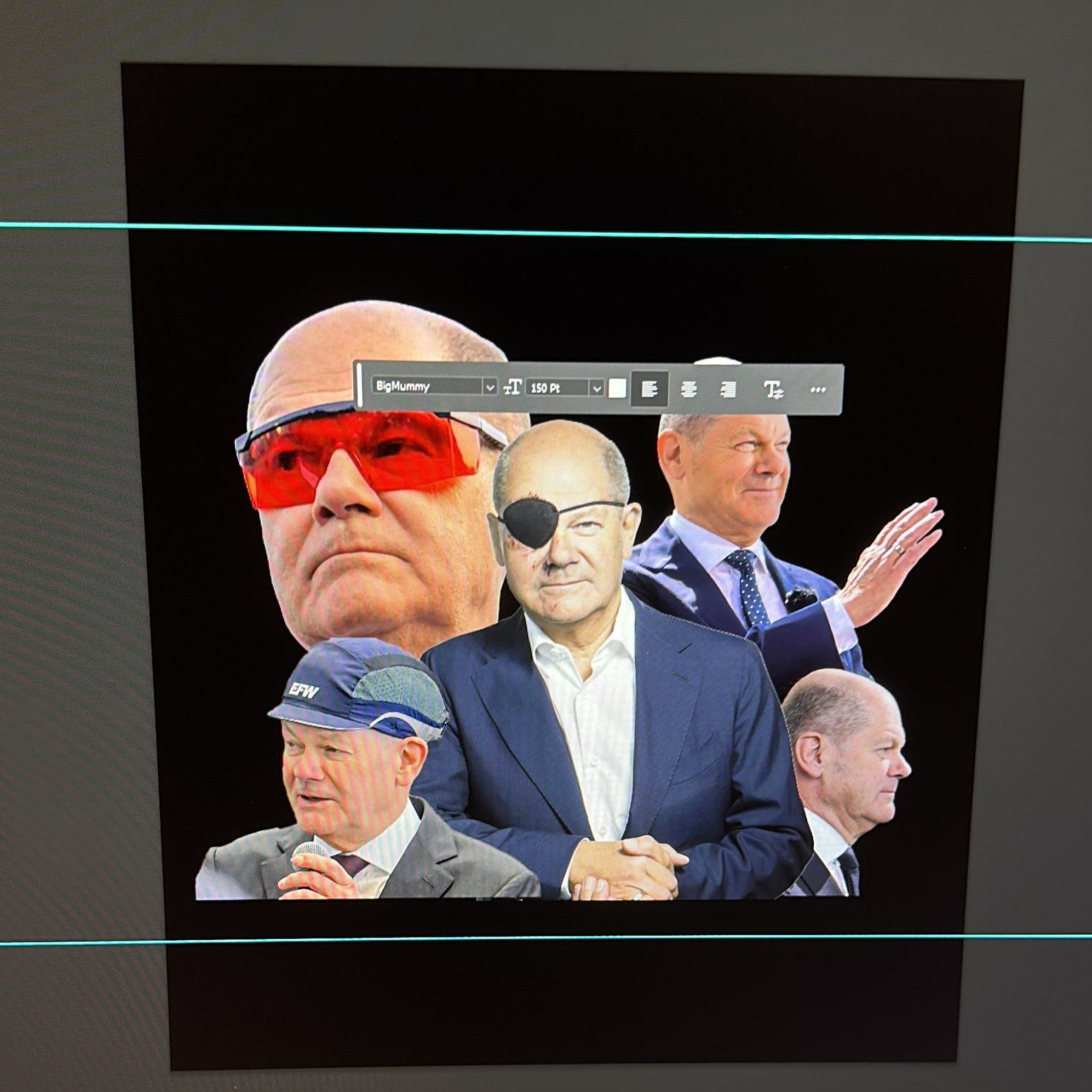 Rohversion des Olaf Scholz T-Shirt Designs