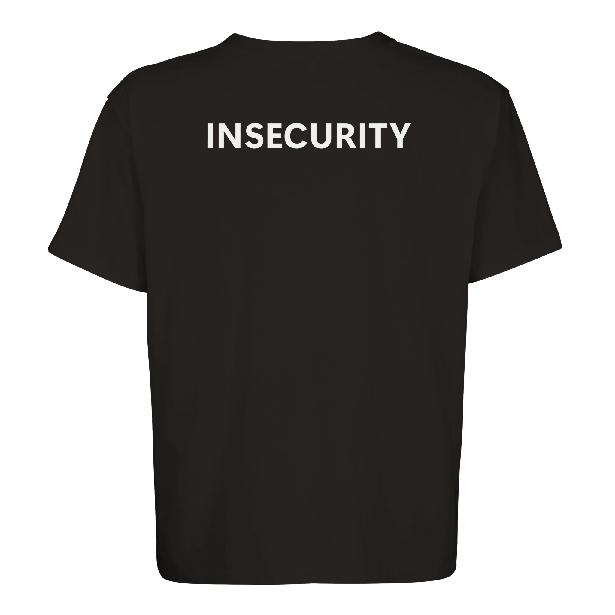 Insecurity Backprint Oversized T-Shirt in Schwarz