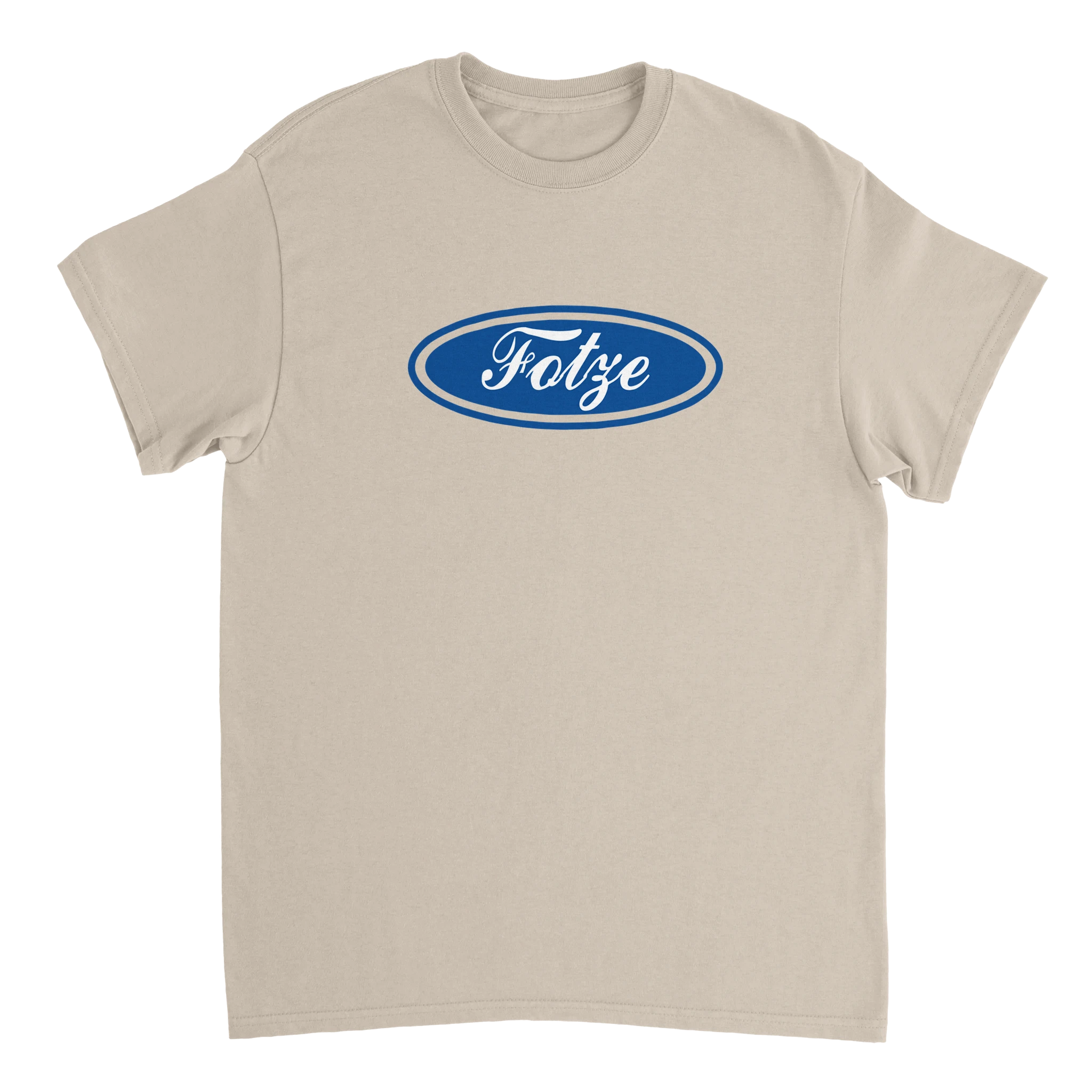 Fotze Logo Meme T-Shirt in Sandfarben