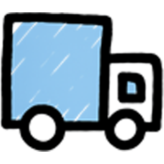Blaues Lieferwagen Icon