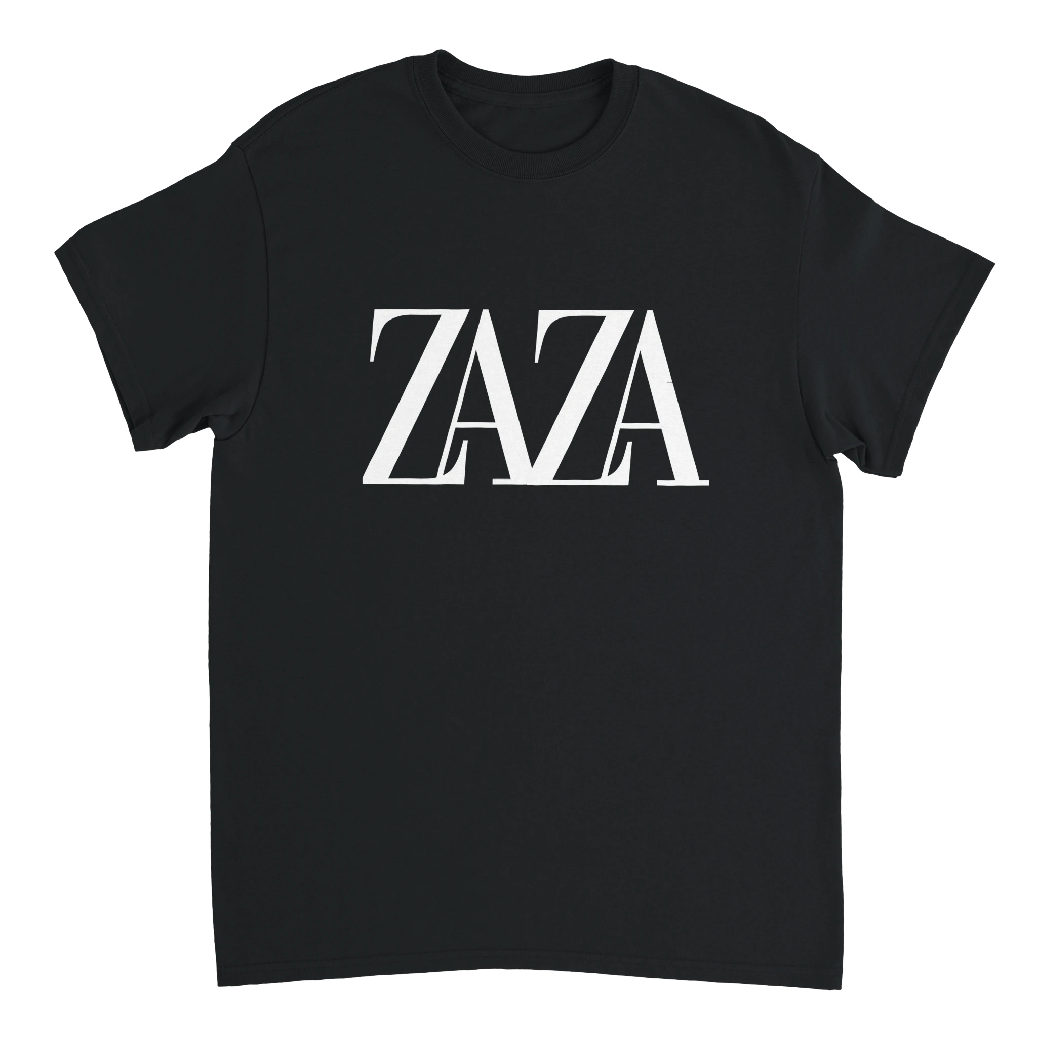 schwarzes Meme T-Shirt mit der Aufschrift ZAZA