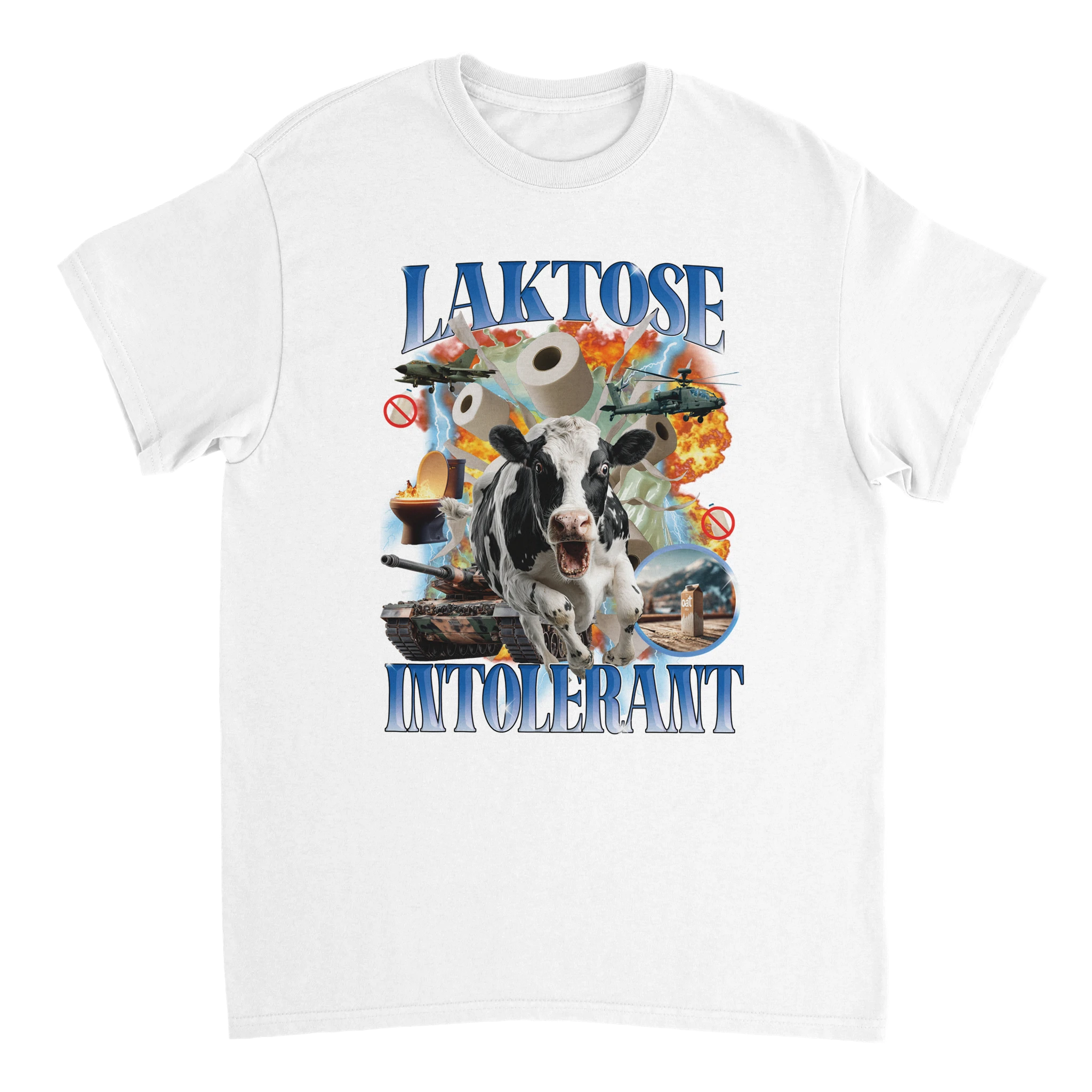 schwarzes Laktose Intolerant T-Shirt