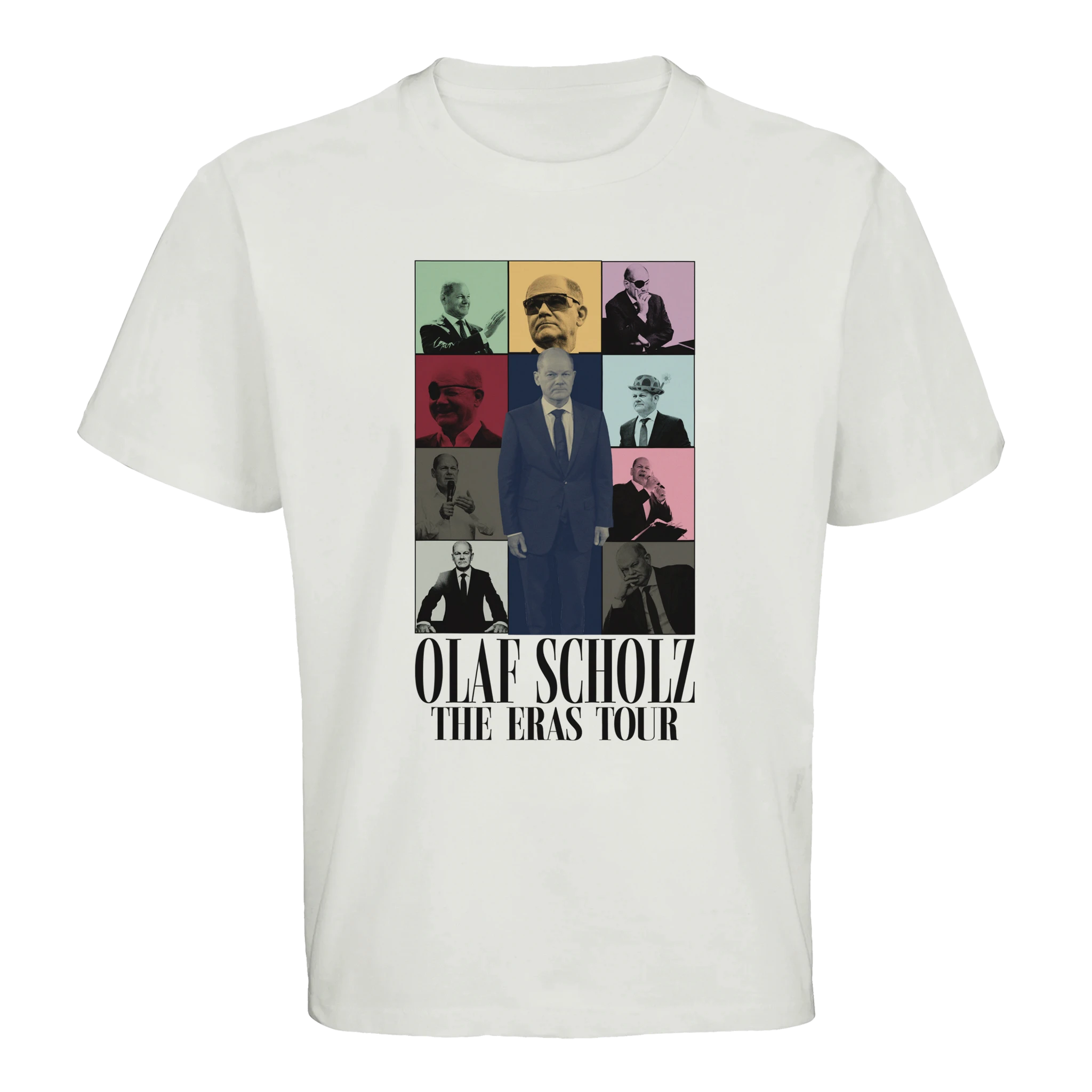 weißes Olaf Scholz The Eras Tour Oversized T-Shirt