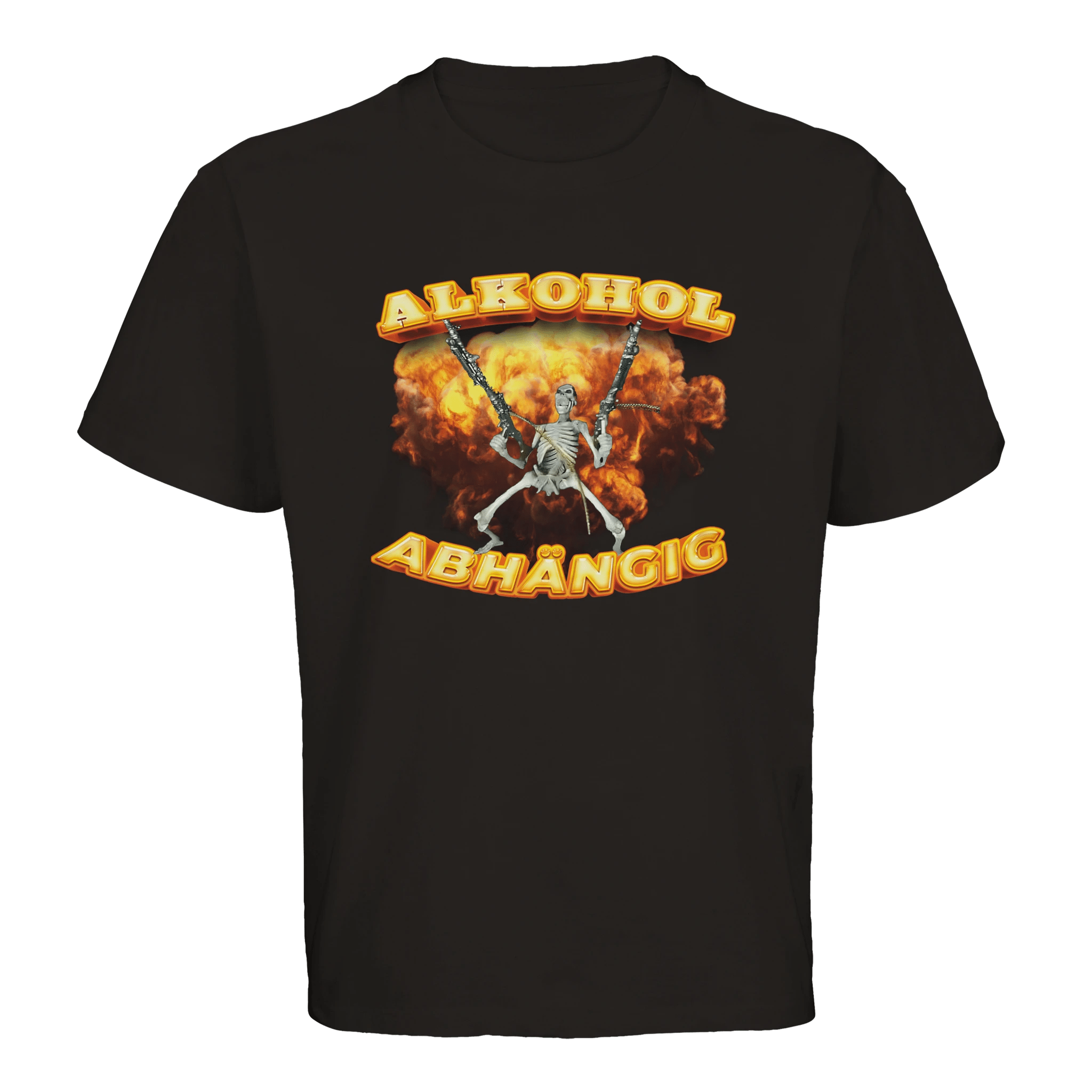 Alkohol Abhängig Oversized T-Shirt schwarz