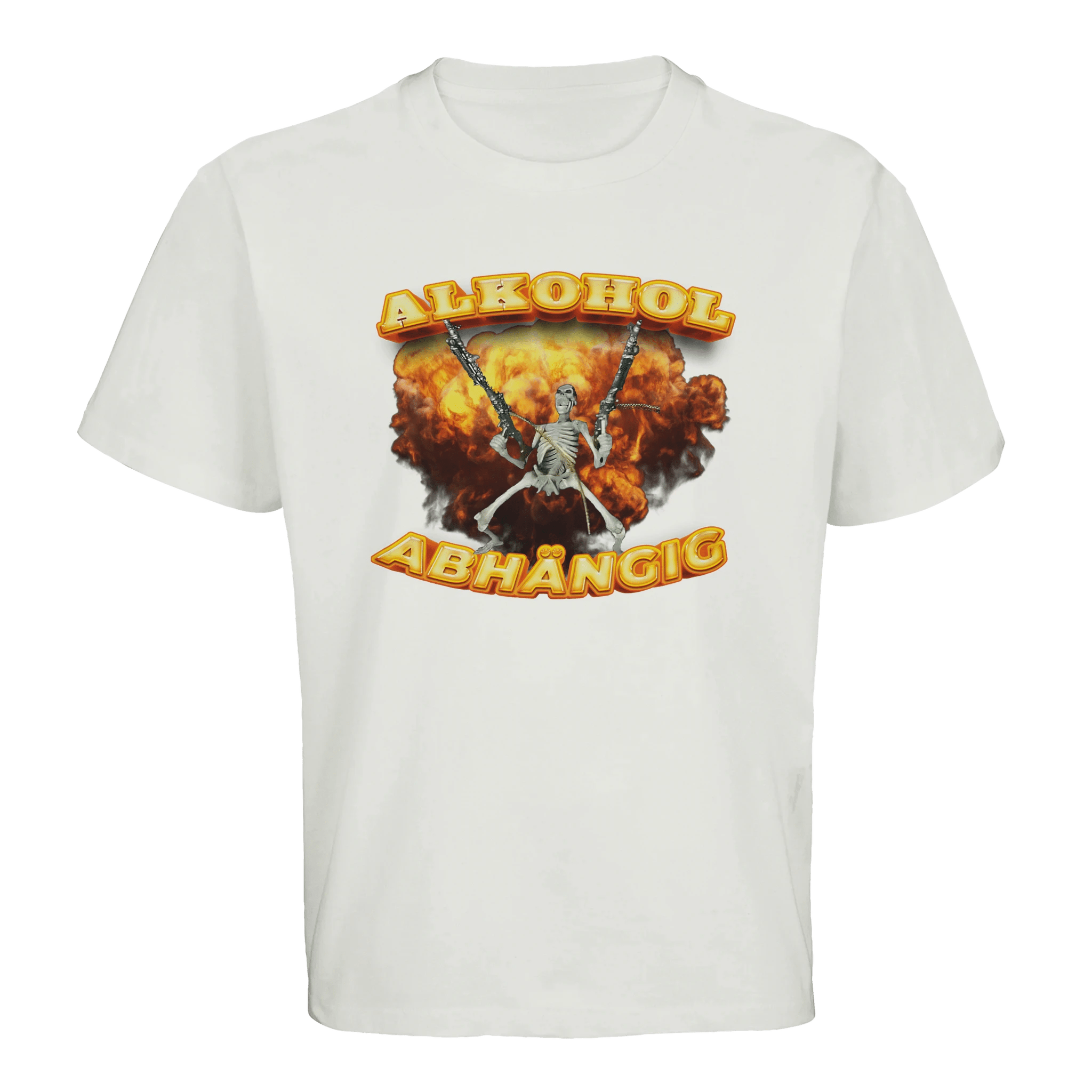 Alkohol Abhängig Oversized T-Shirt weiß