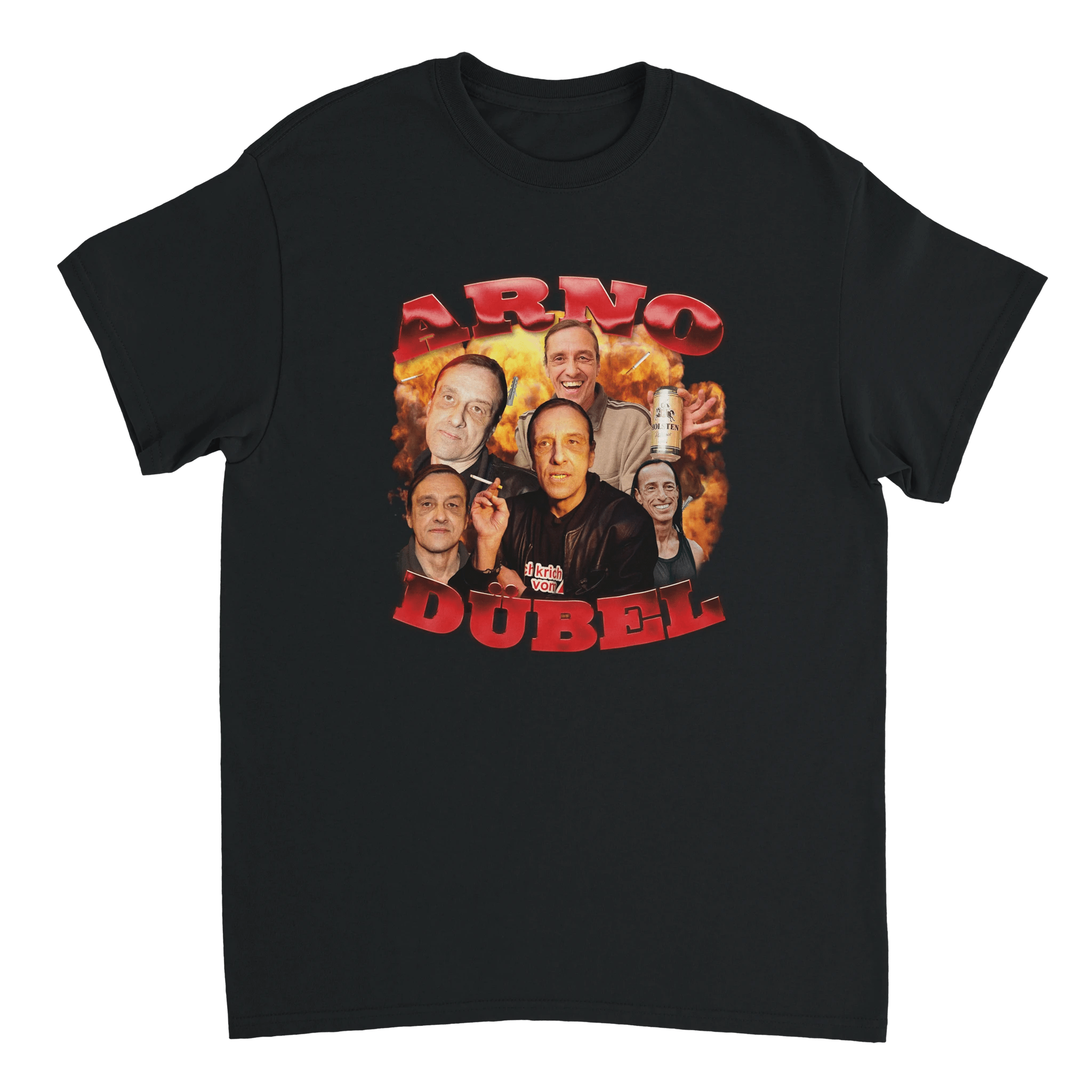 schwarzes Arno Dübel 90s bootleg T-Shirt