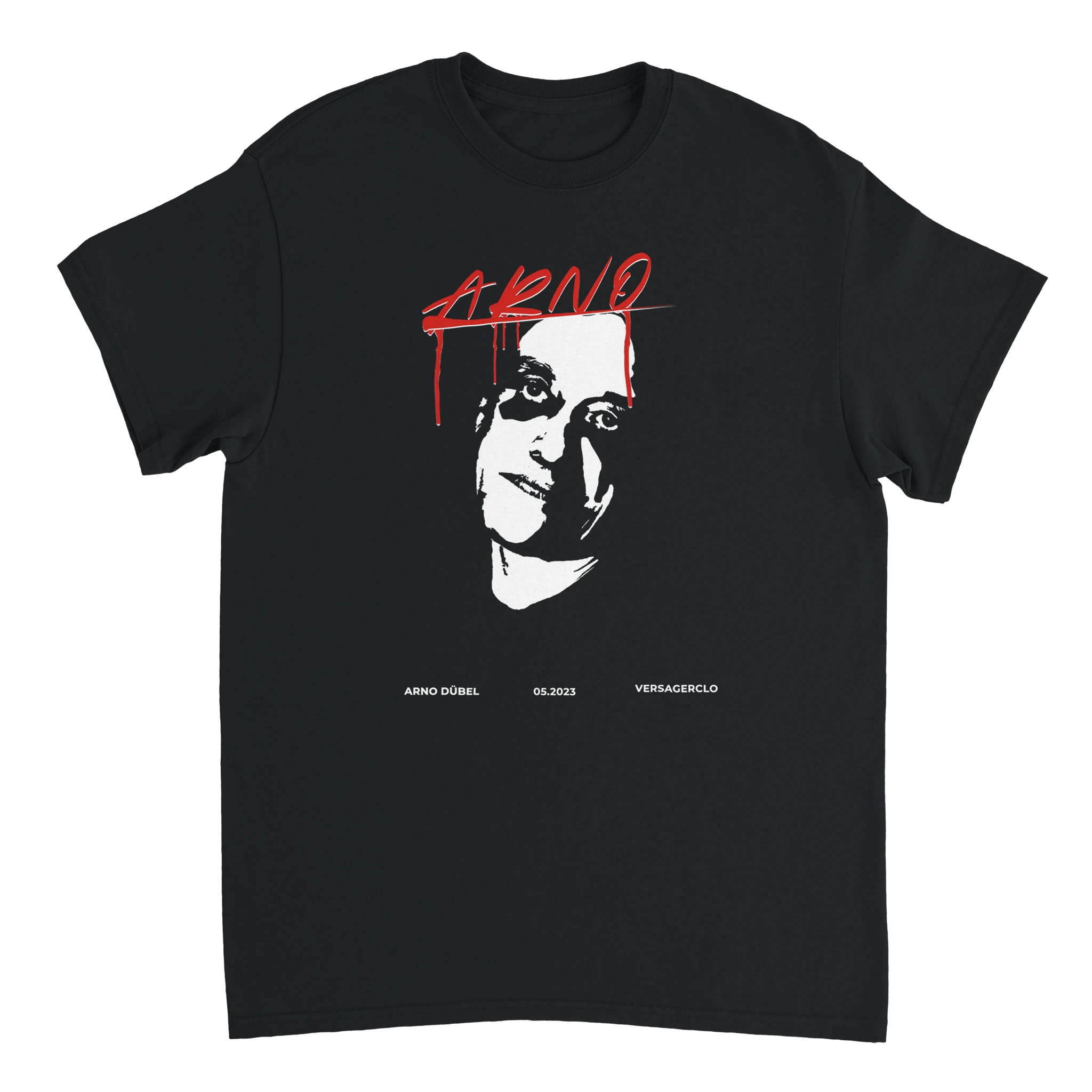 schwarzes T-Shirt mit Arno Dübel im Style von Whole Lotta Red von Playboi Carti