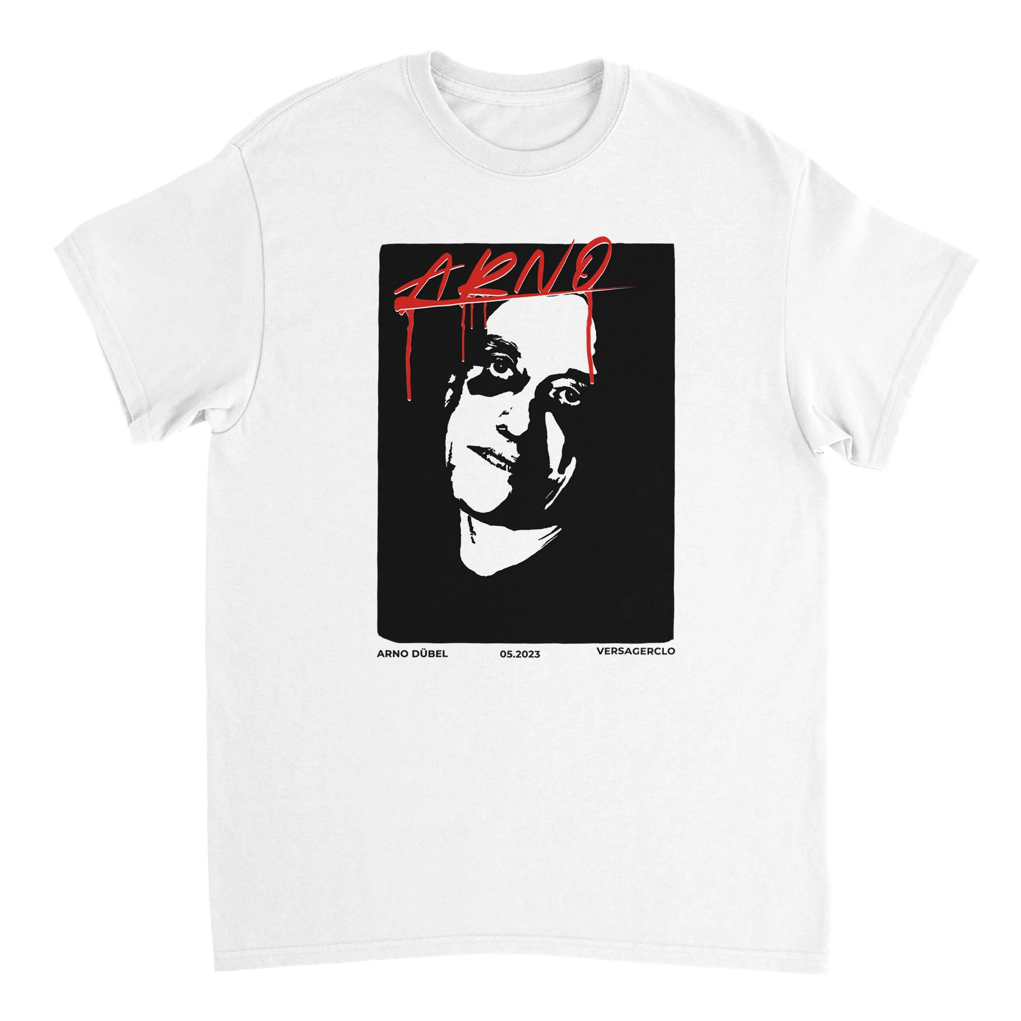 weißes T-Shirt mit Arno Dübel im Style von Whole Lotta Red von Playboi carti