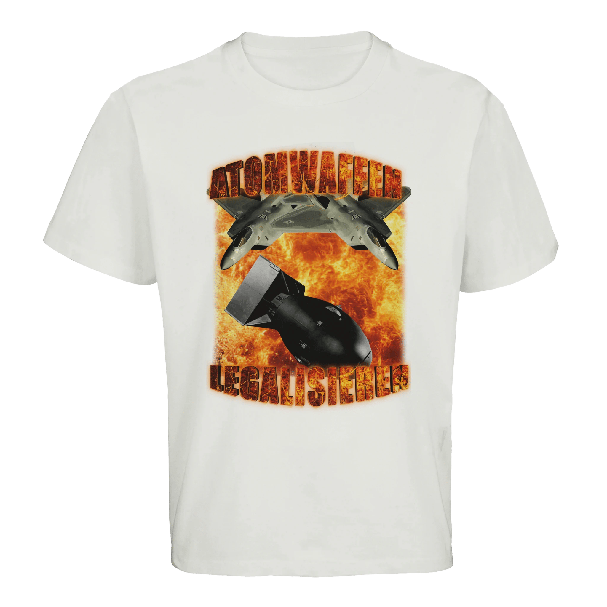 Atomwaffen legalisiseren Oversized Meme T-Shirt in weiß