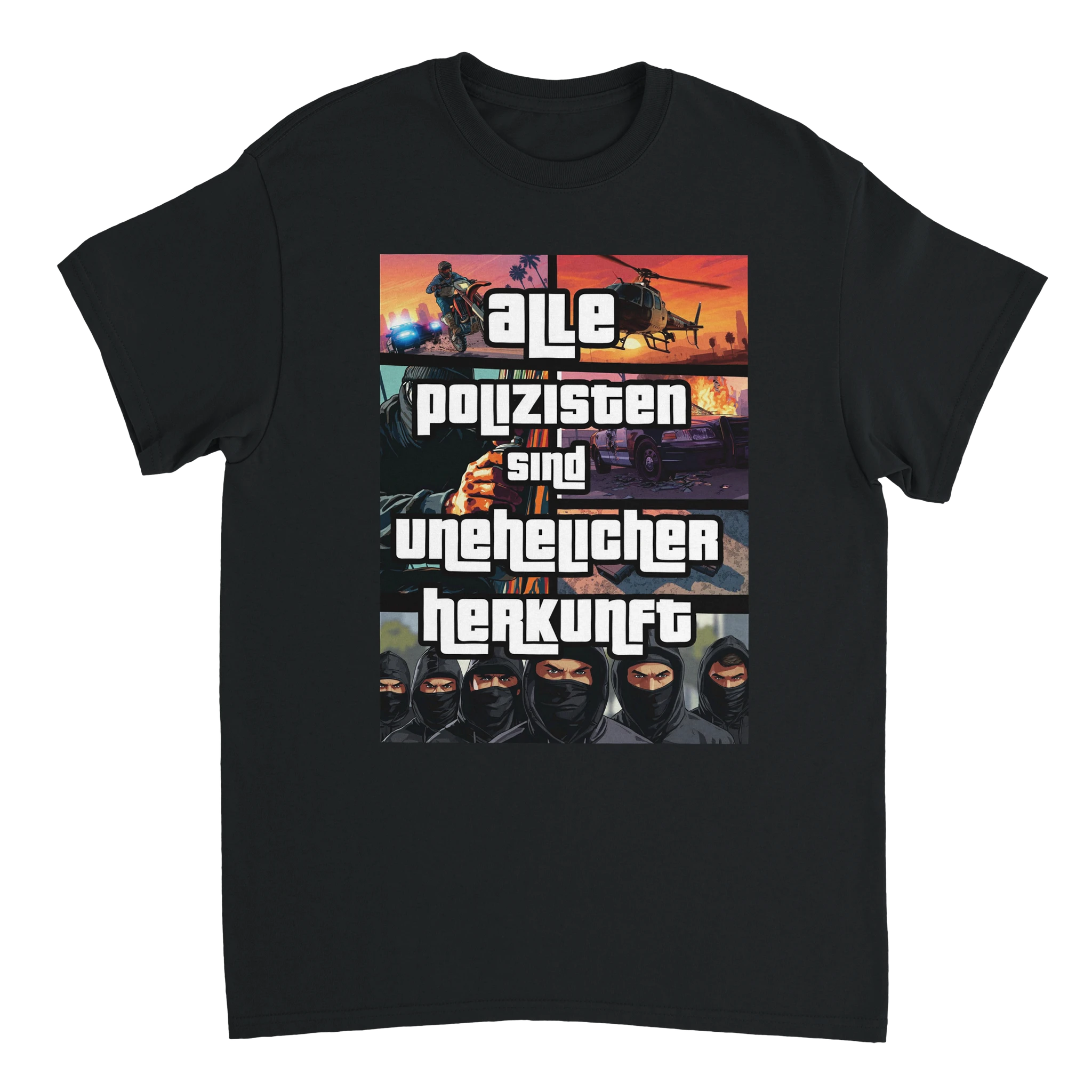 alle polizisten sind unehelicher herkunft T-Shirt in schwarz im Style von GTA