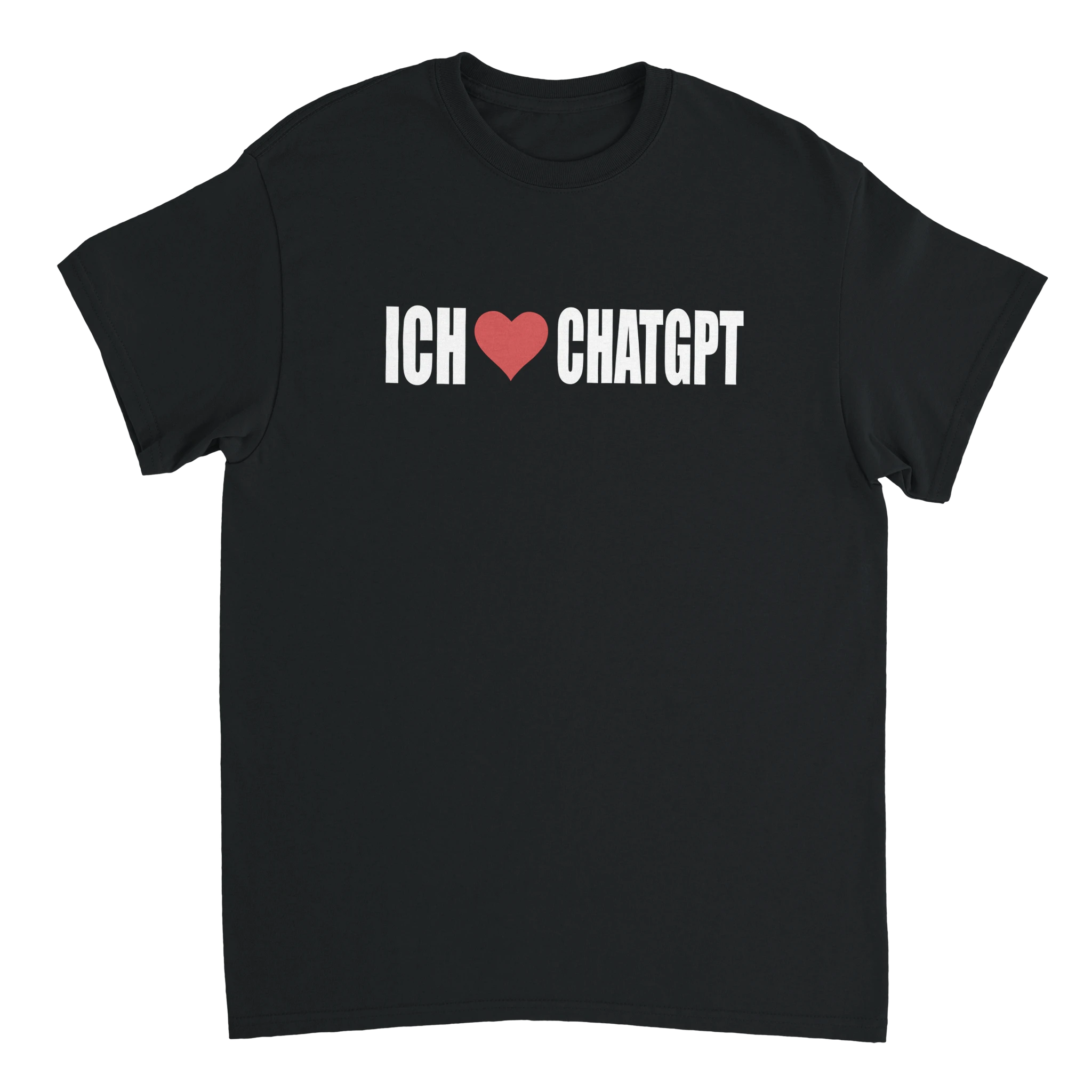 Ich liebe Chatgpt T-Shirt in schwarz