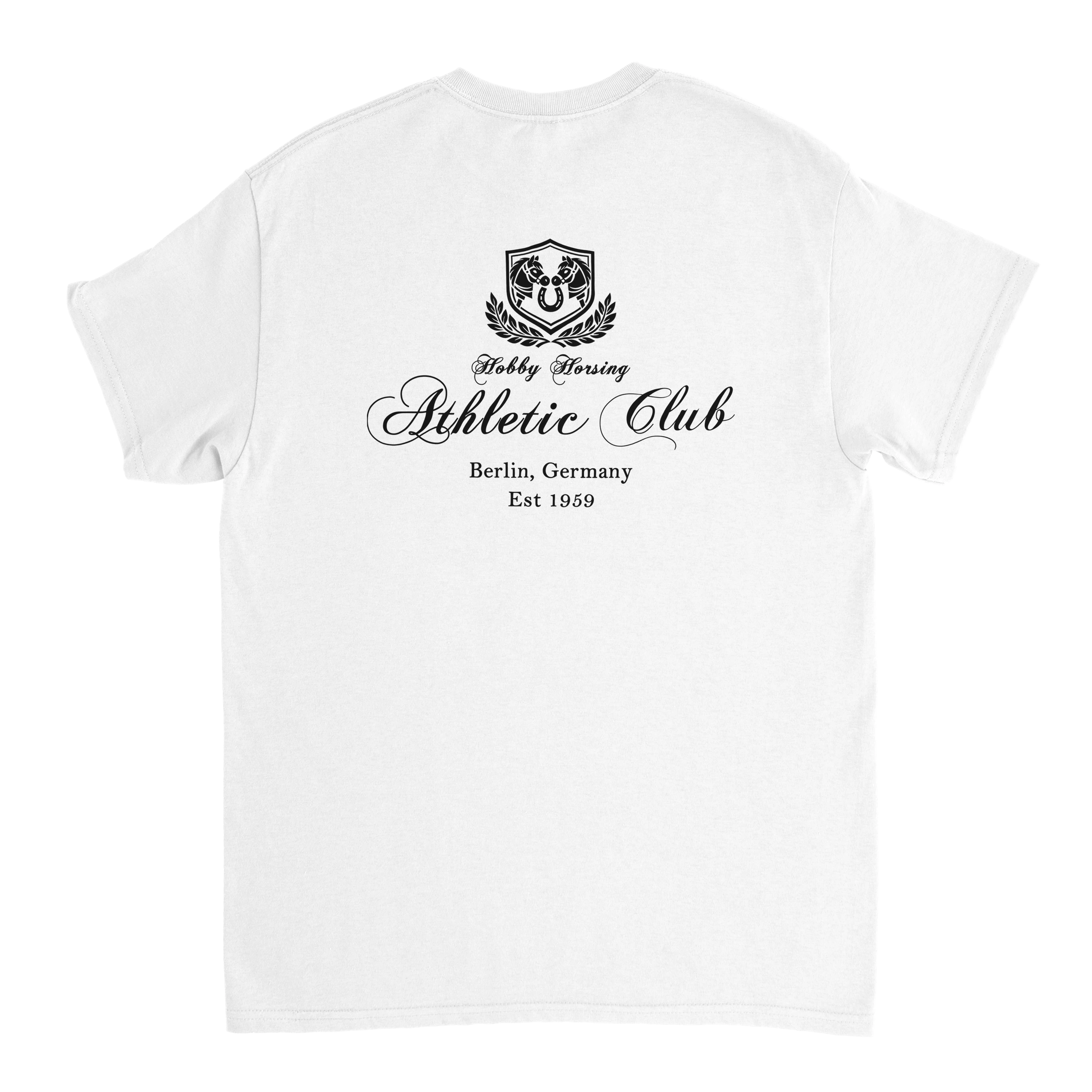 Hobby Horsing Athletic Club  Beidseitiger Logo Druck T-Shirt