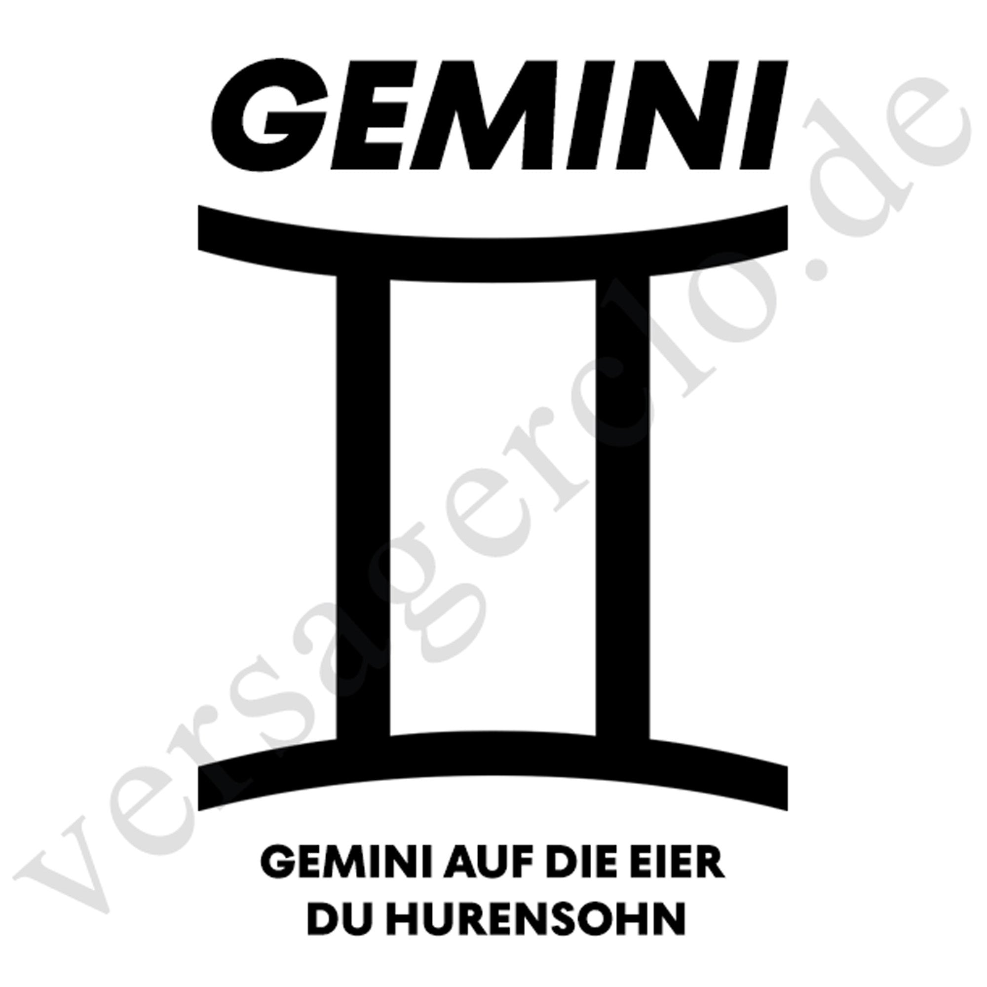 Sticker Mit Gemini auf die Eier Aufschrift