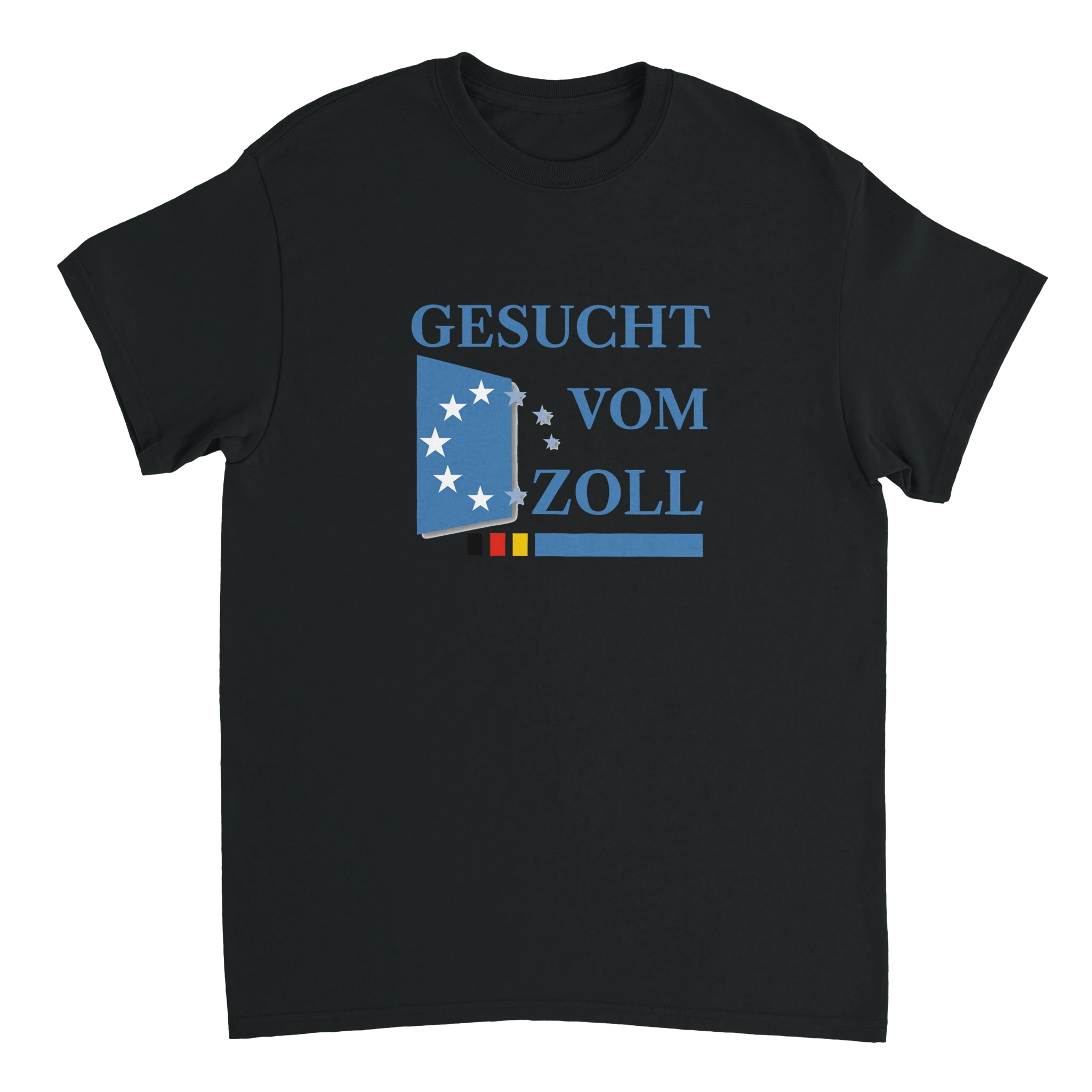 Schwarzes Gesucht vom Zoll T-Shirt