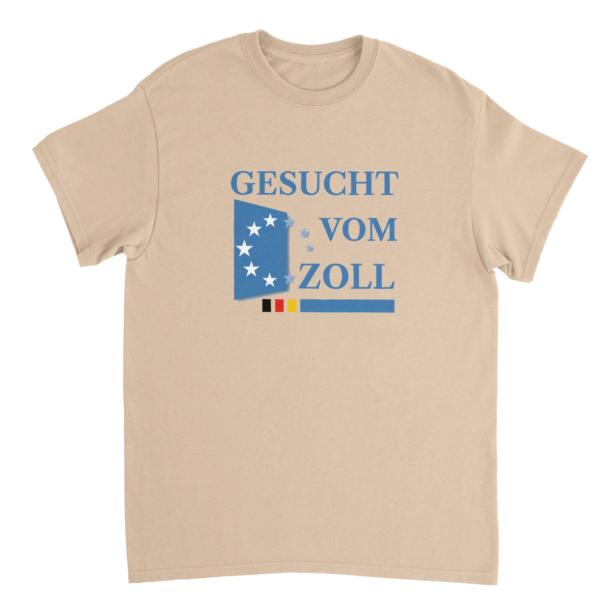 Sandfarbenes Gesucht vom Zoll T-Shirt