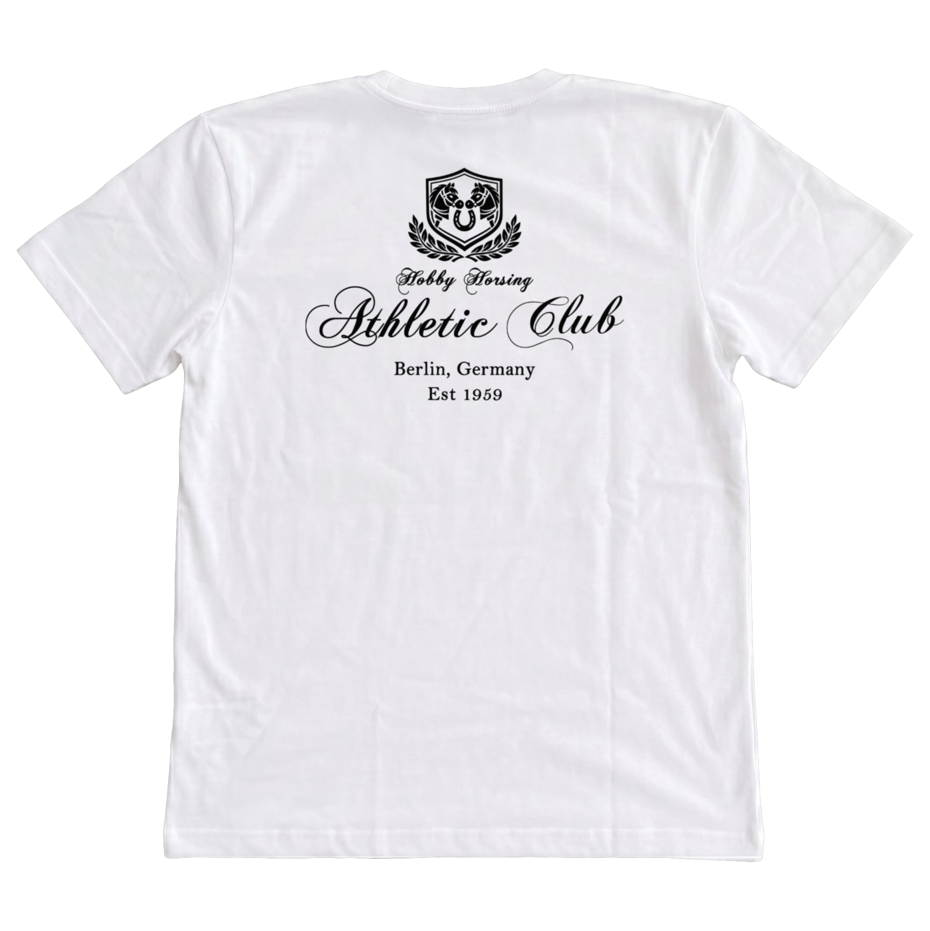 Hobby Horsing Athletic Club  Beidseitiger Logo Druck T-Shirt