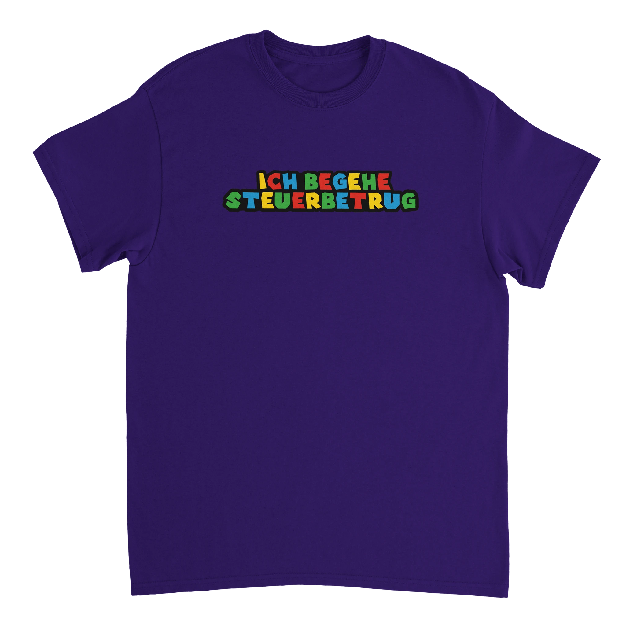 lilanes Ich begehe Steuerbetrug T-Shirt in Super Mario Style Schrift