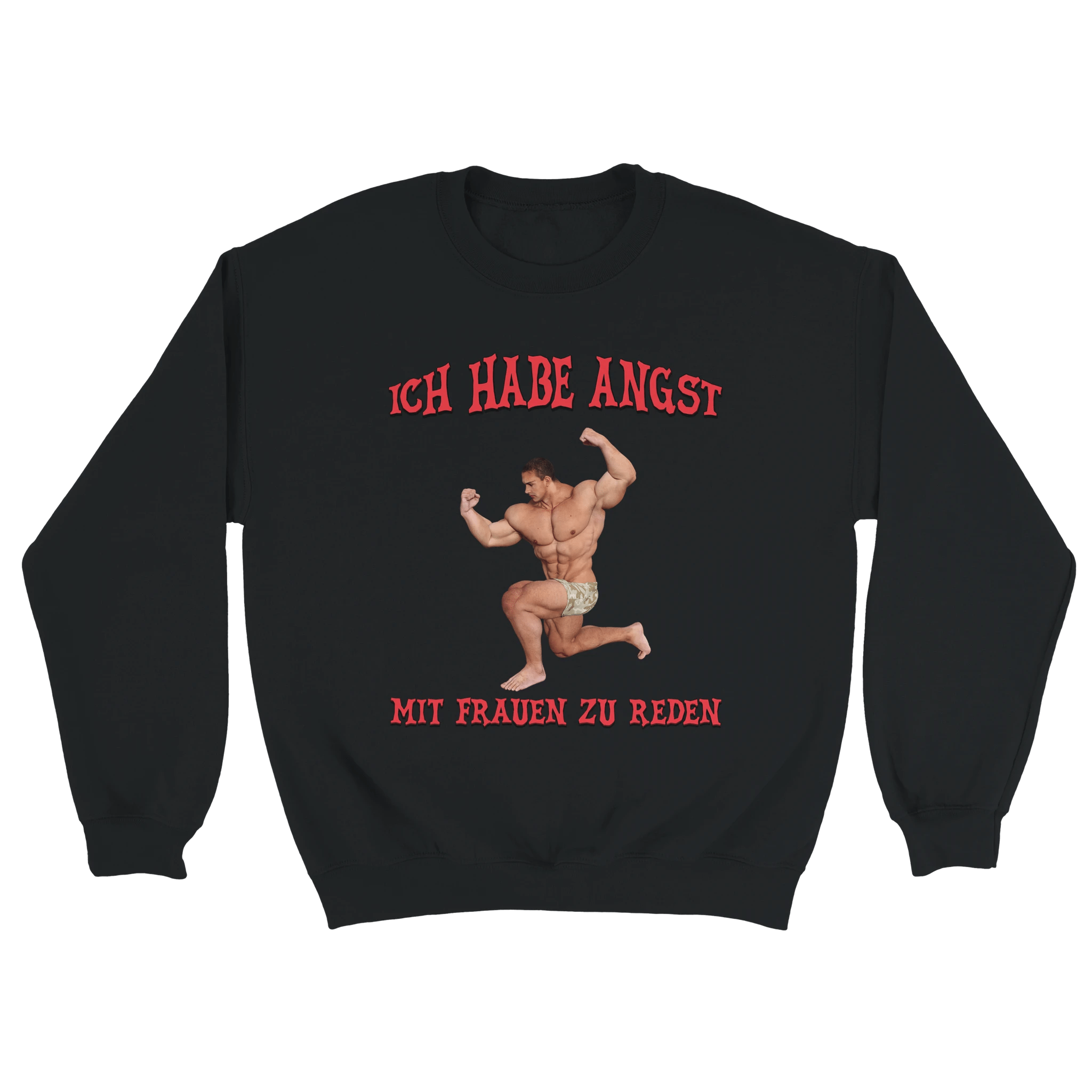 Ich habe Angst mit Frauen zu reden Sweater schwarz