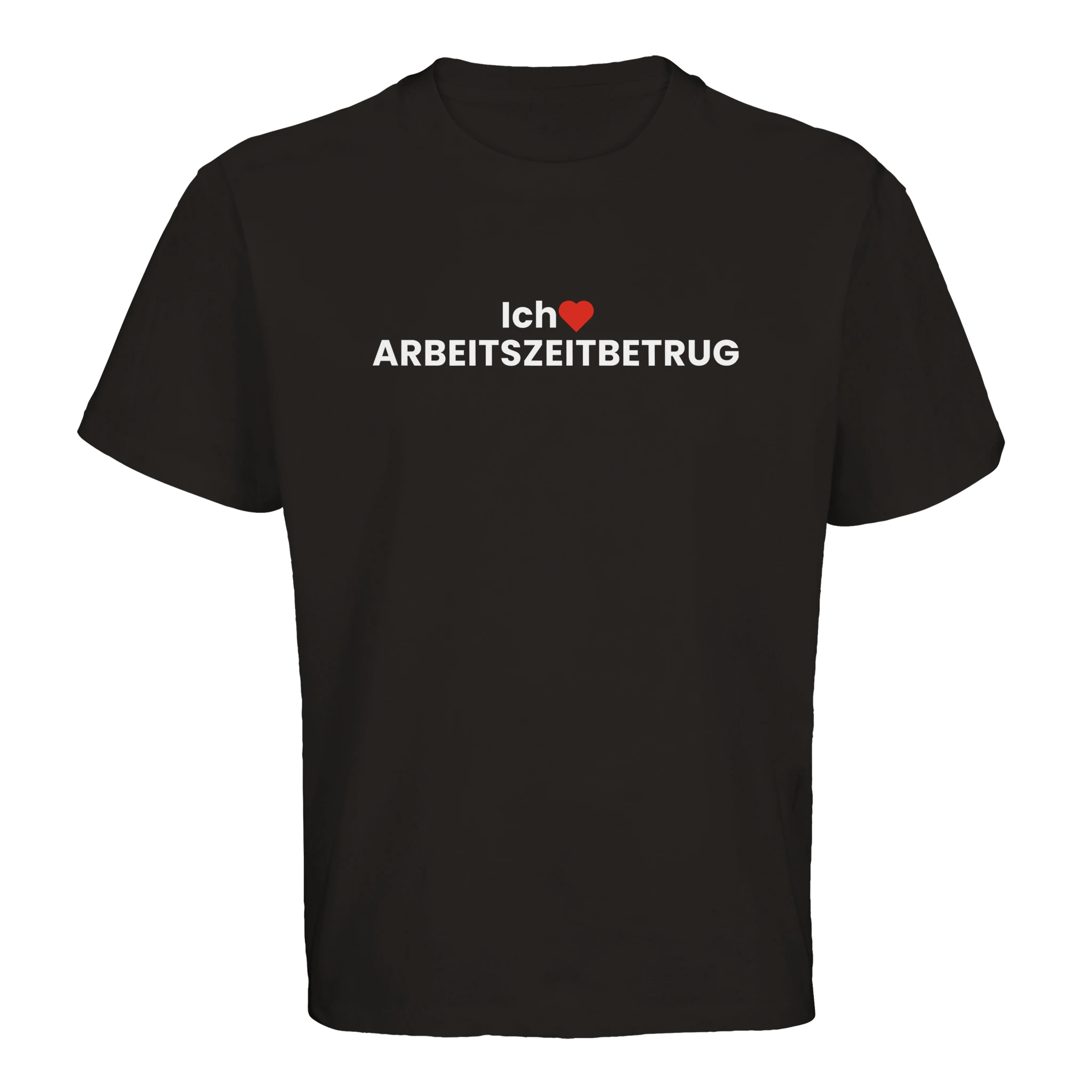 Ich liebe Arbeitszeitbetrug Oversized T-Shirt in schwarz