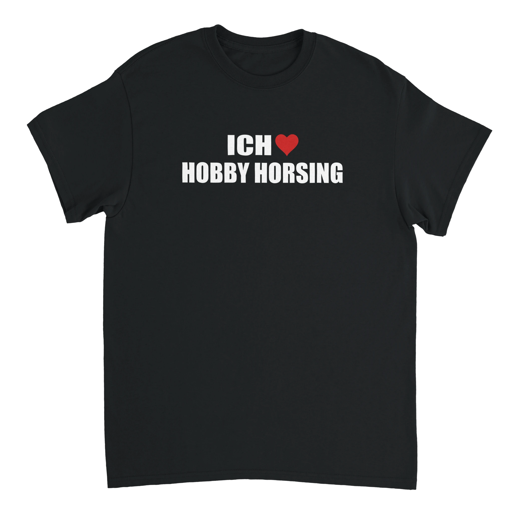 schwarzes Ich liebe Hobby Horsing T-Shirt