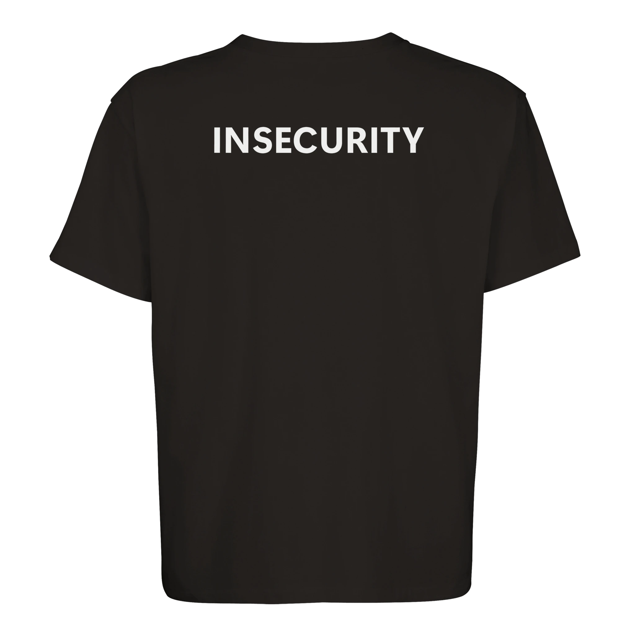 Insecurity Backprint Oversized T-Shirt in Schwarz
