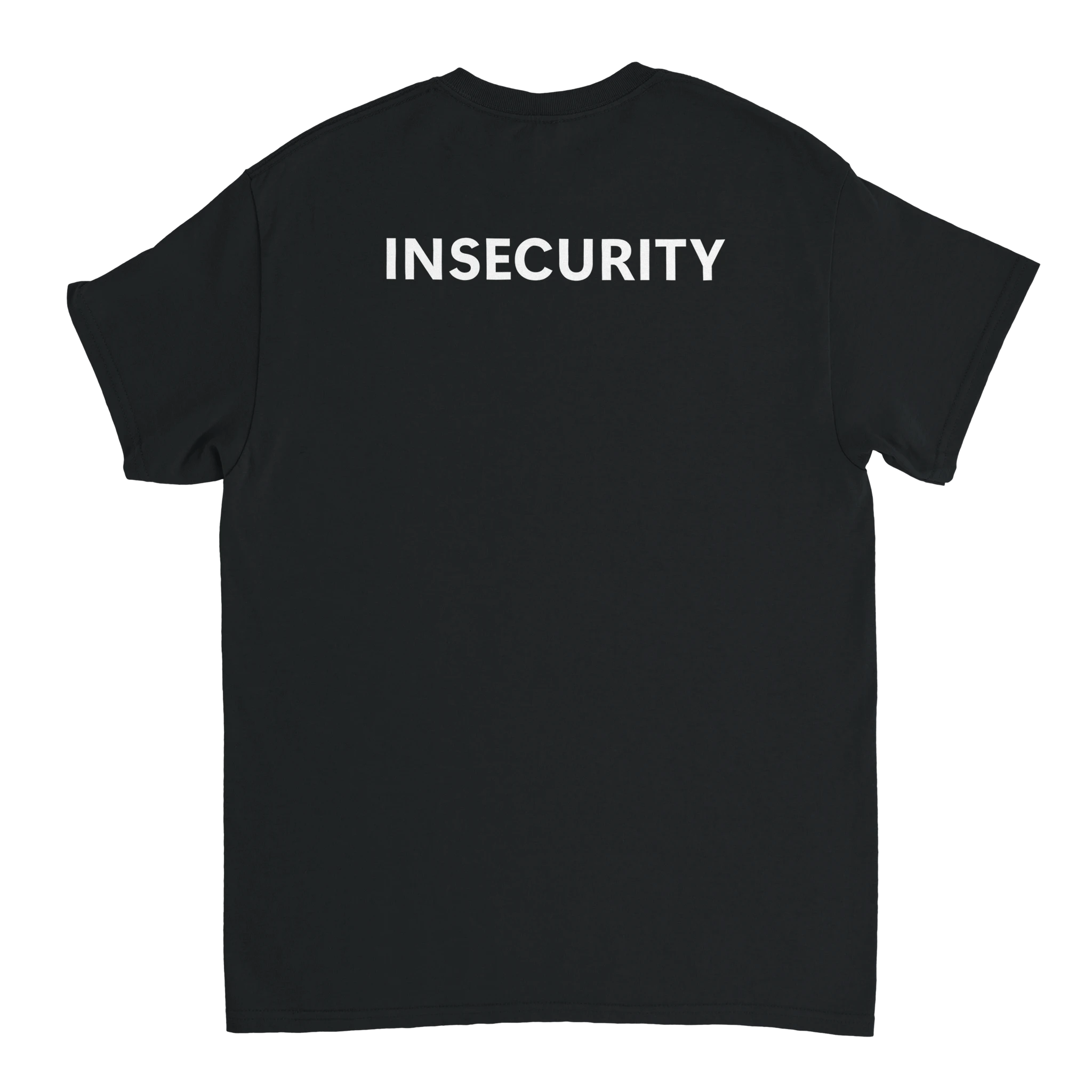 schwarzes Insecurity Meme T-Shirt