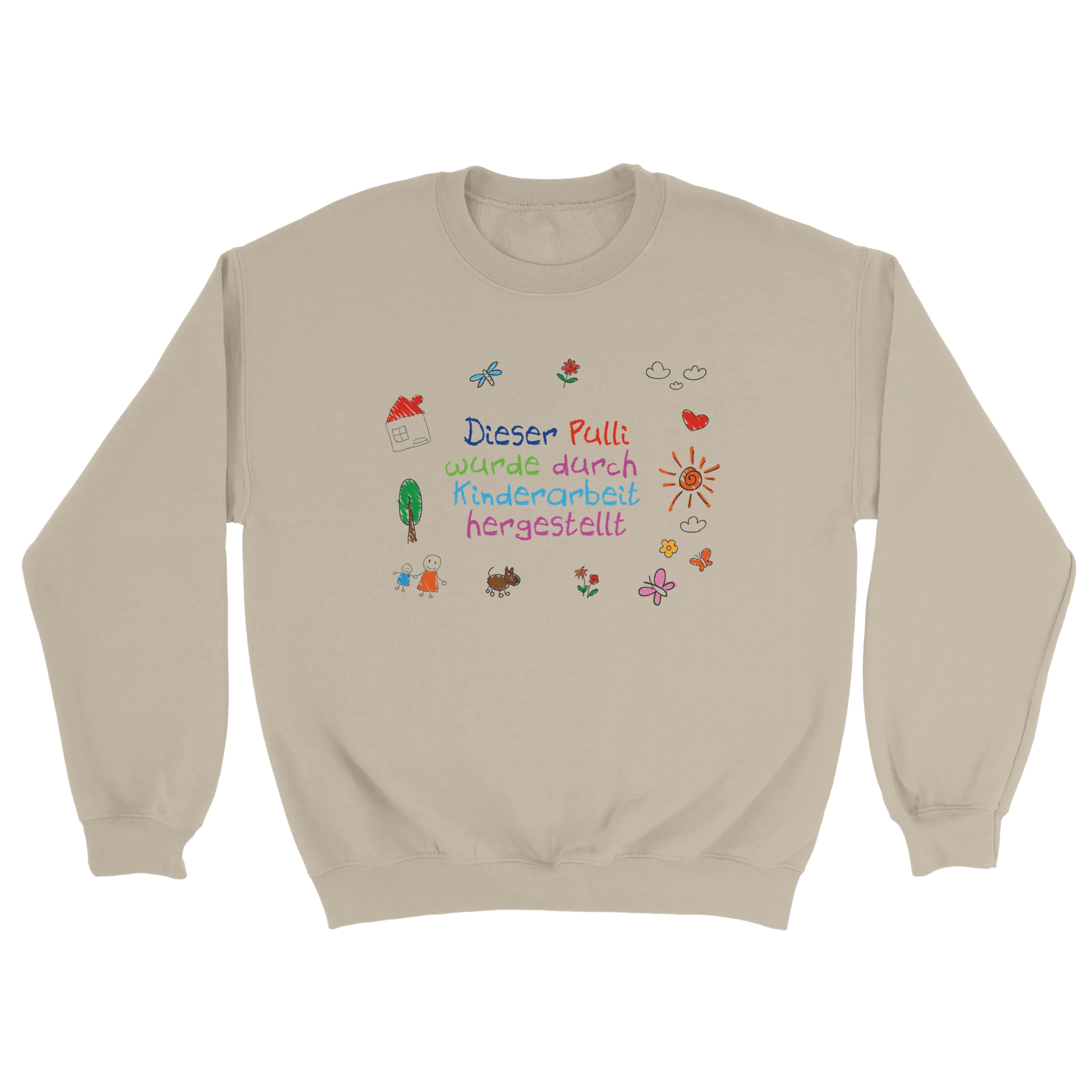 Dieser Pulli wurde durch Kinderarbeit hergestellt sand