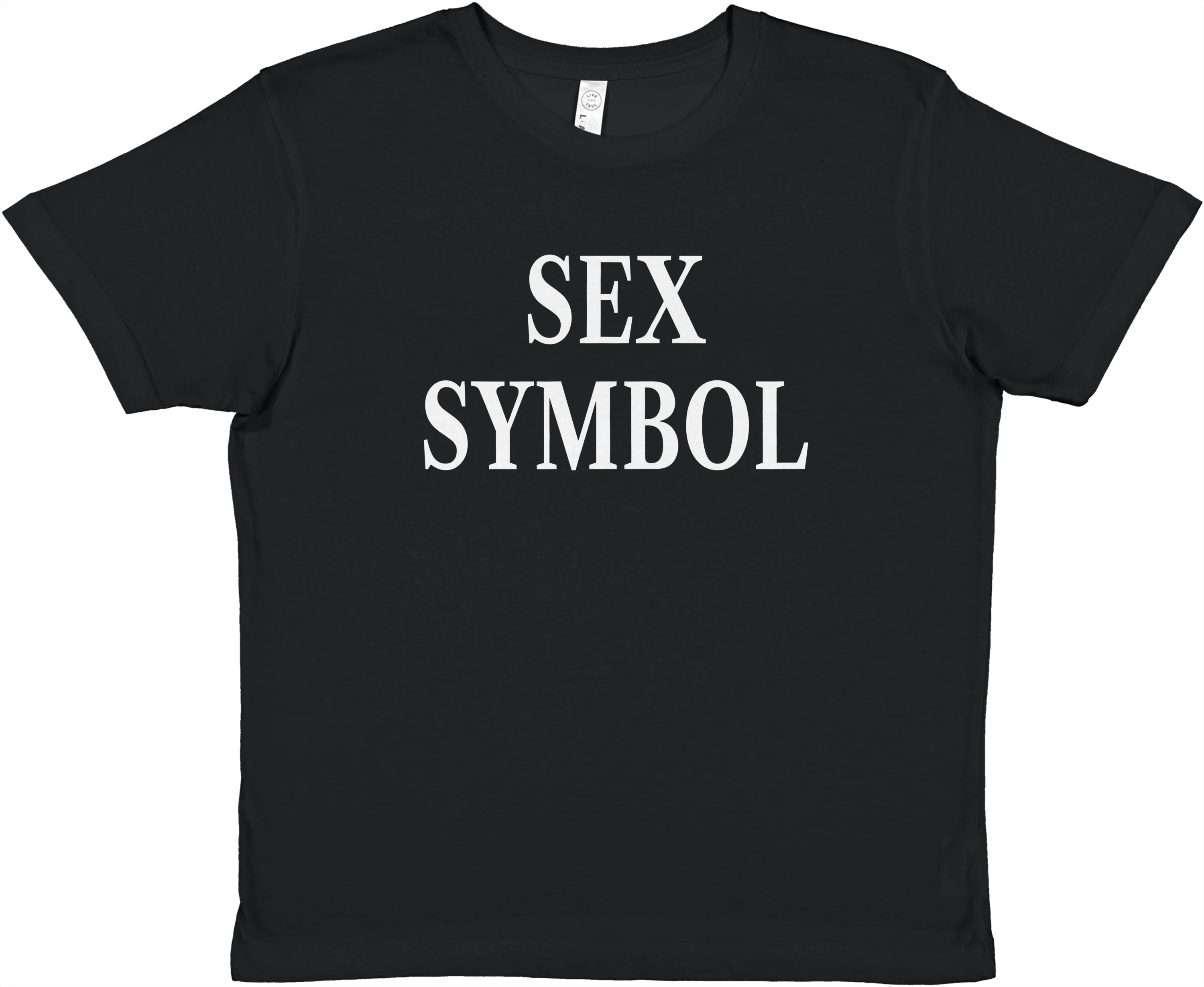 Produktbild von schwarzem Baby Tee mit der Aufschrift Sex Symbol